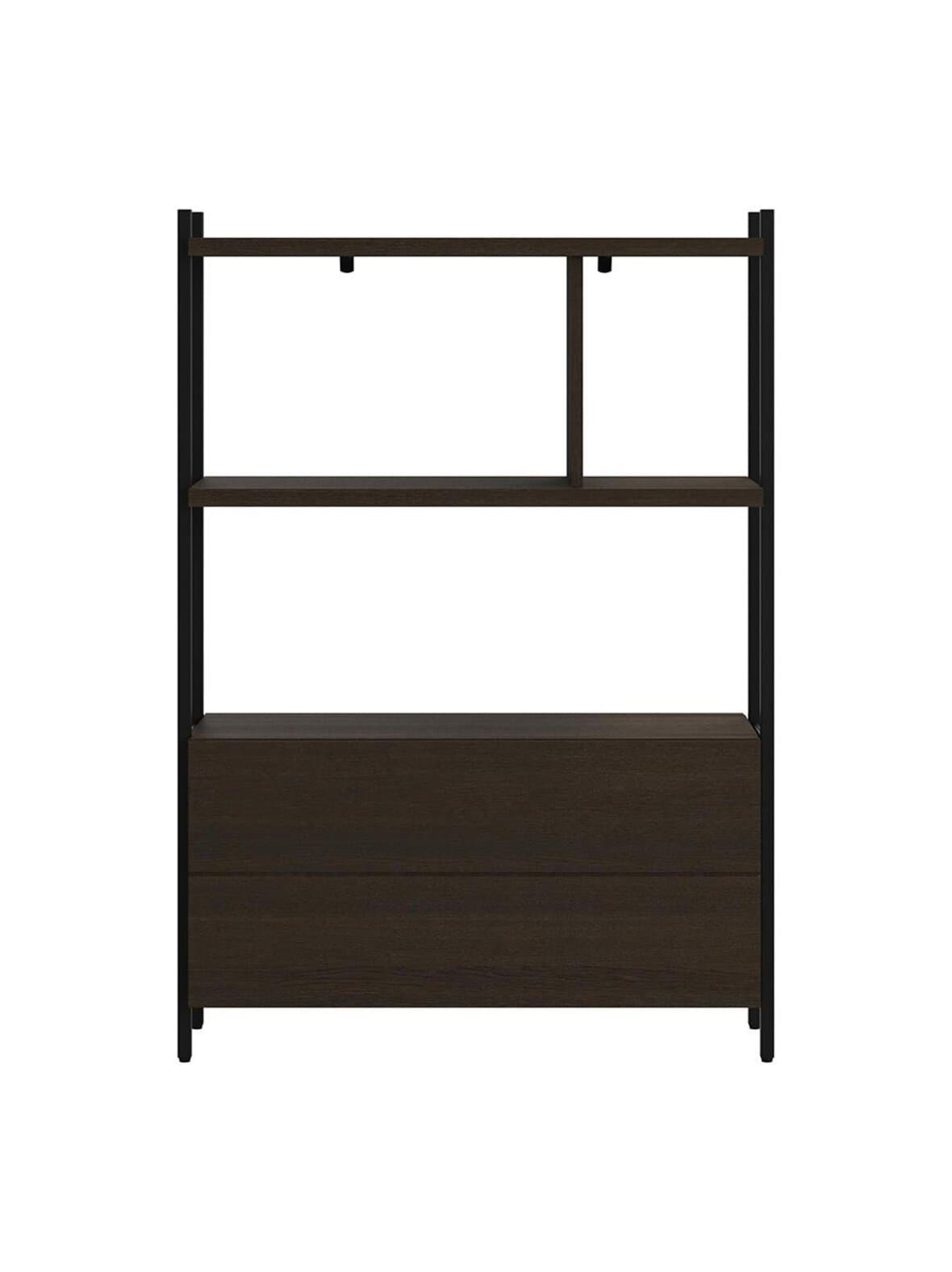 Calgary-hylly tumma tammi / musta 84 x 120 cm – BoConcept