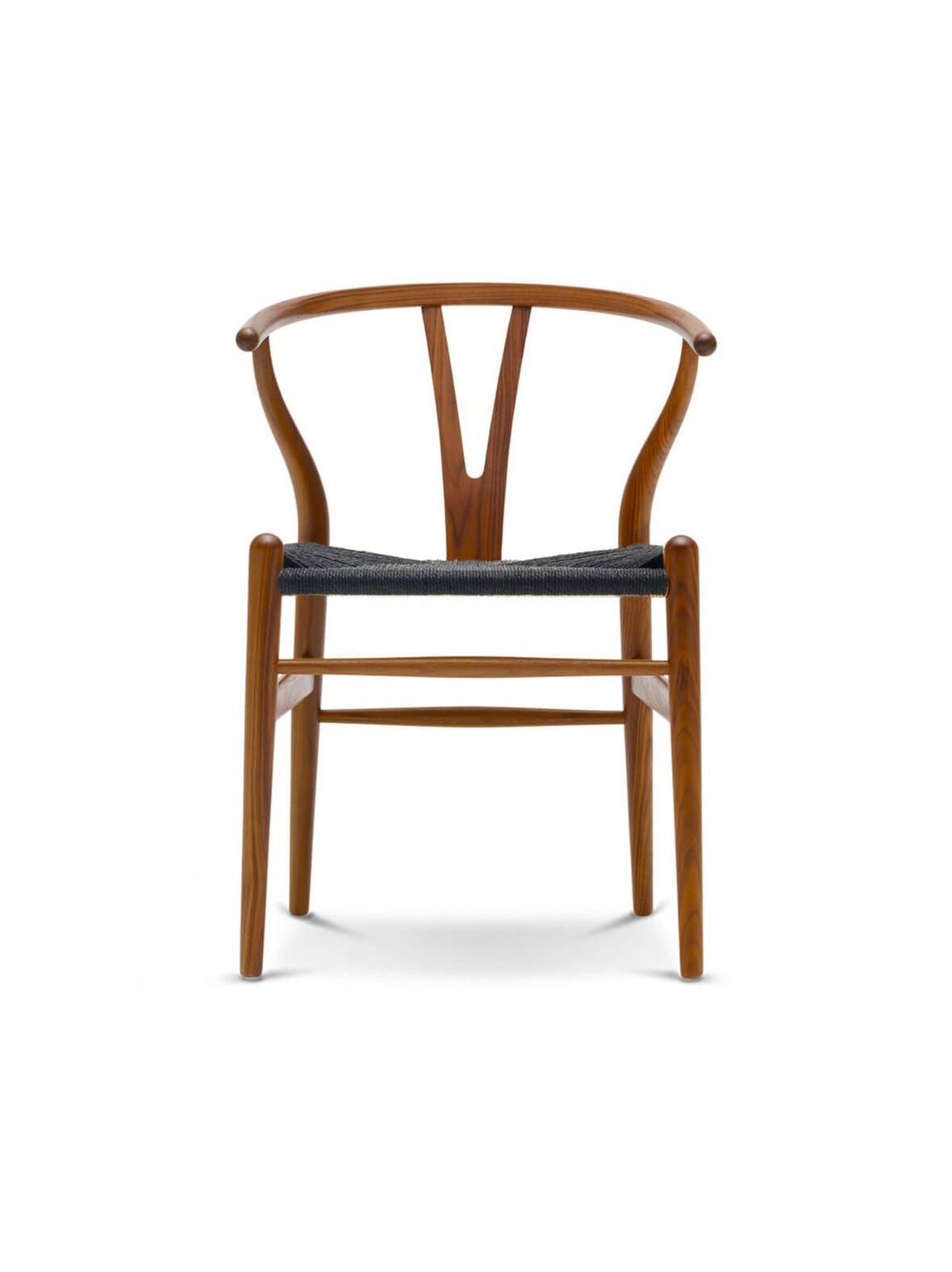 Ch24 wishbone -tuoli musta istuin lakattu pähkinä – Carl Hansen & Son