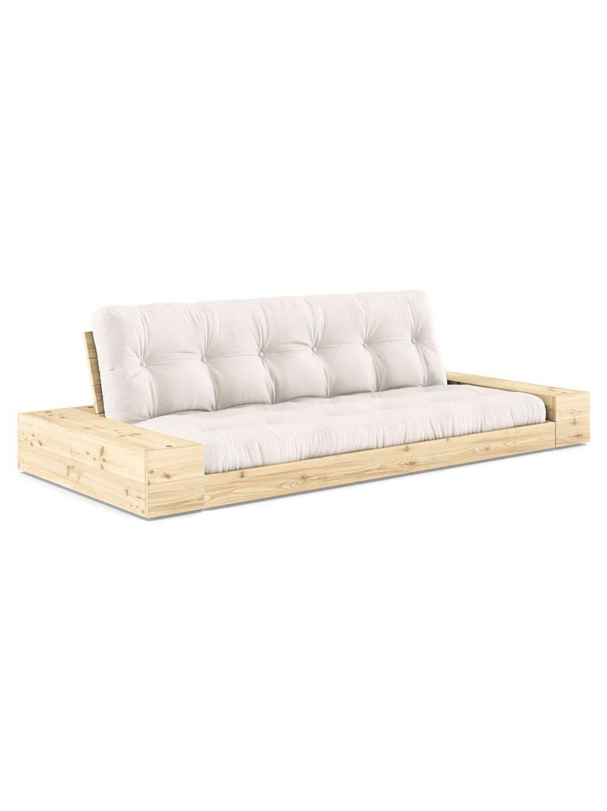 Base-futonsohva laatikoilla natural/mänty l 244 cm – Karup