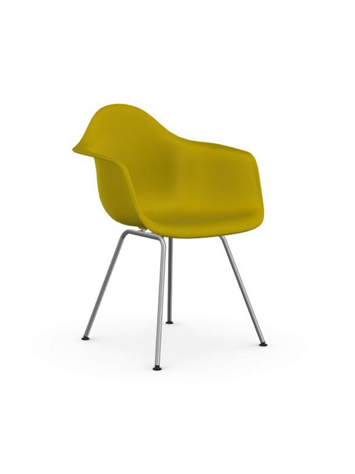 Eames dax re -tuoli käsinojilla mustard/kromi – Vitra