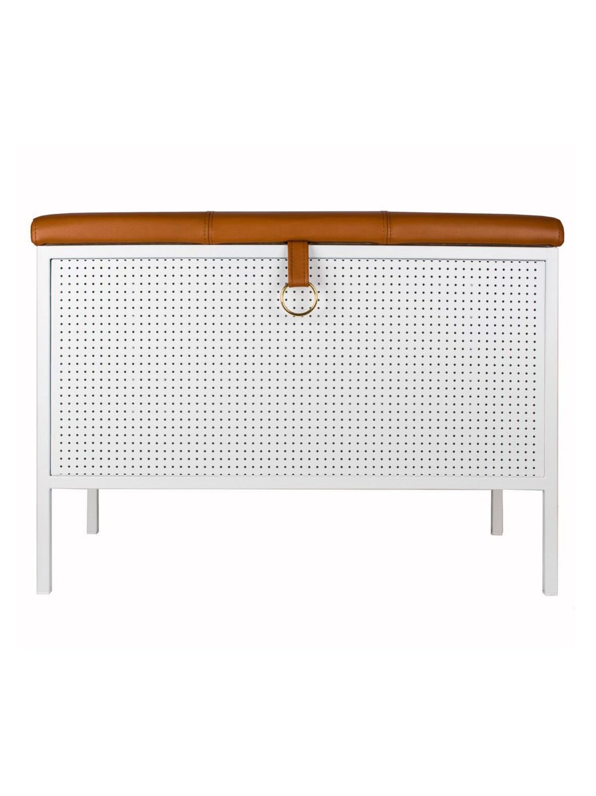 Frank-penkki white/cognac – Maze