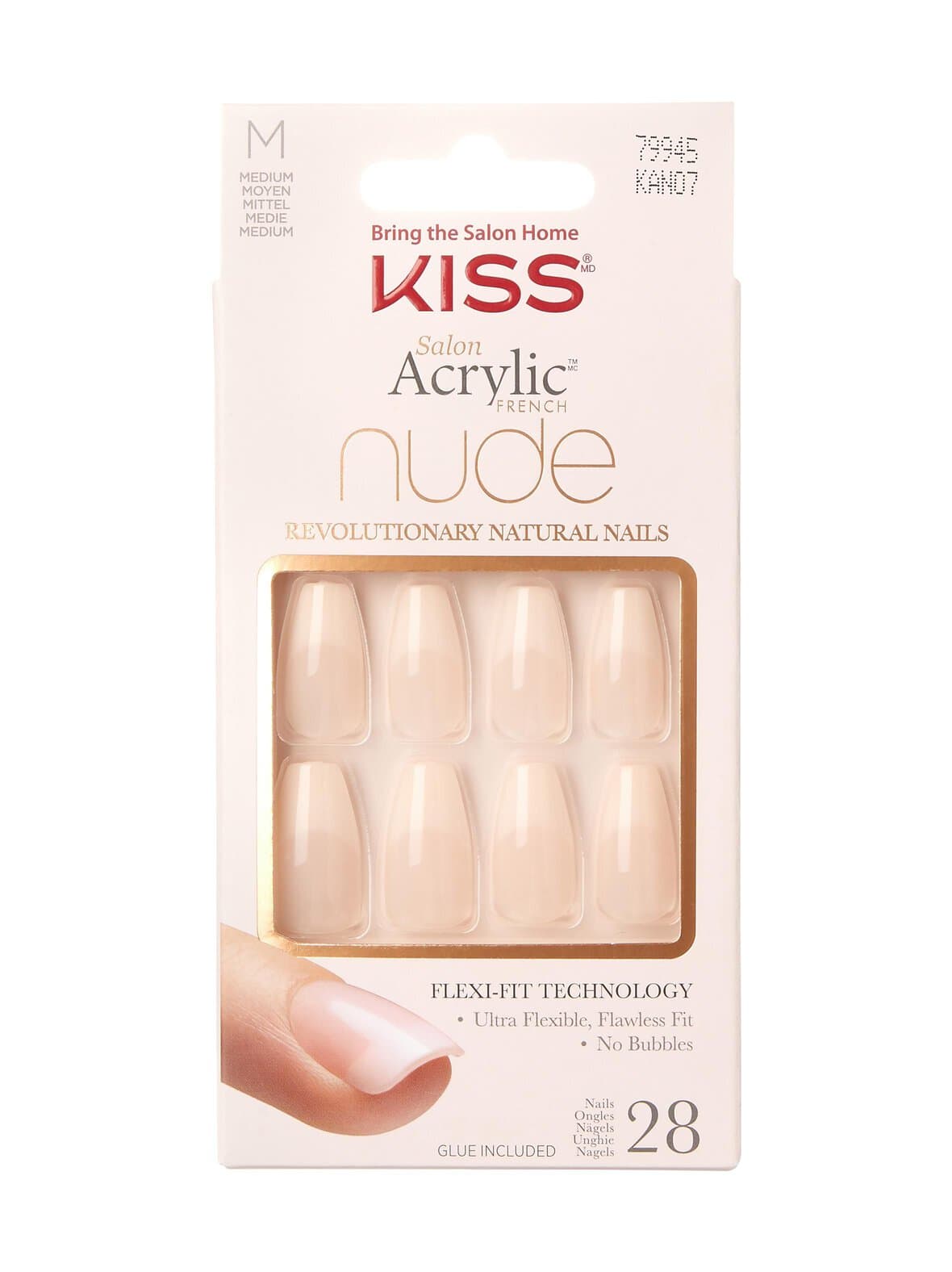 Salon acrylic nails coffin -kynsisetti – kiss