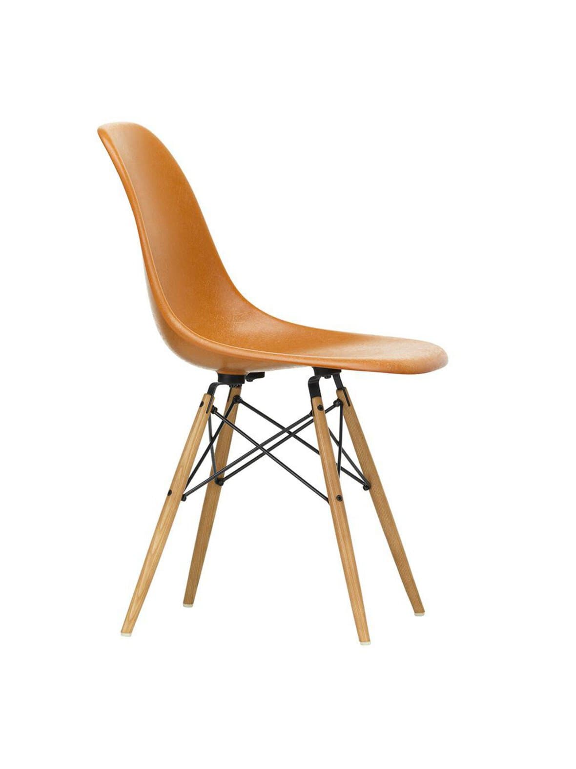 Eames dsw fiberglass -tuoli ochre dark/hunajasaarni – Vitra
