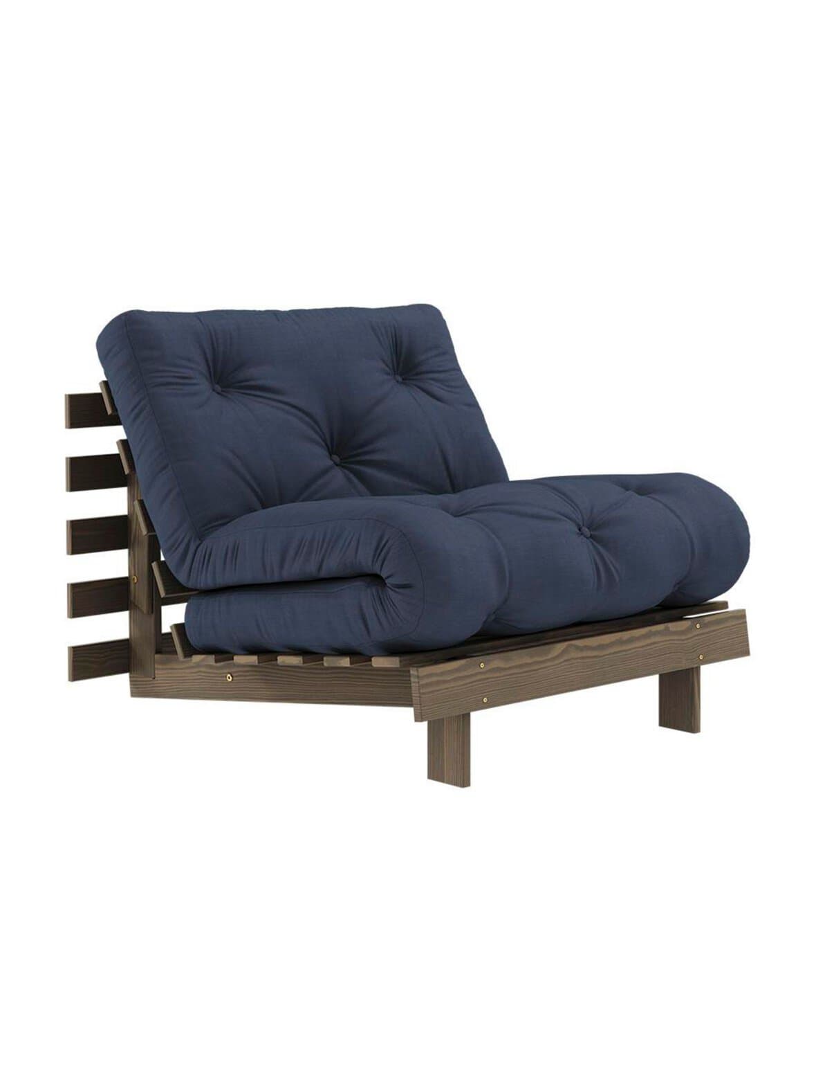Roots-futonnojatuoli navy/ruskea – Karup
