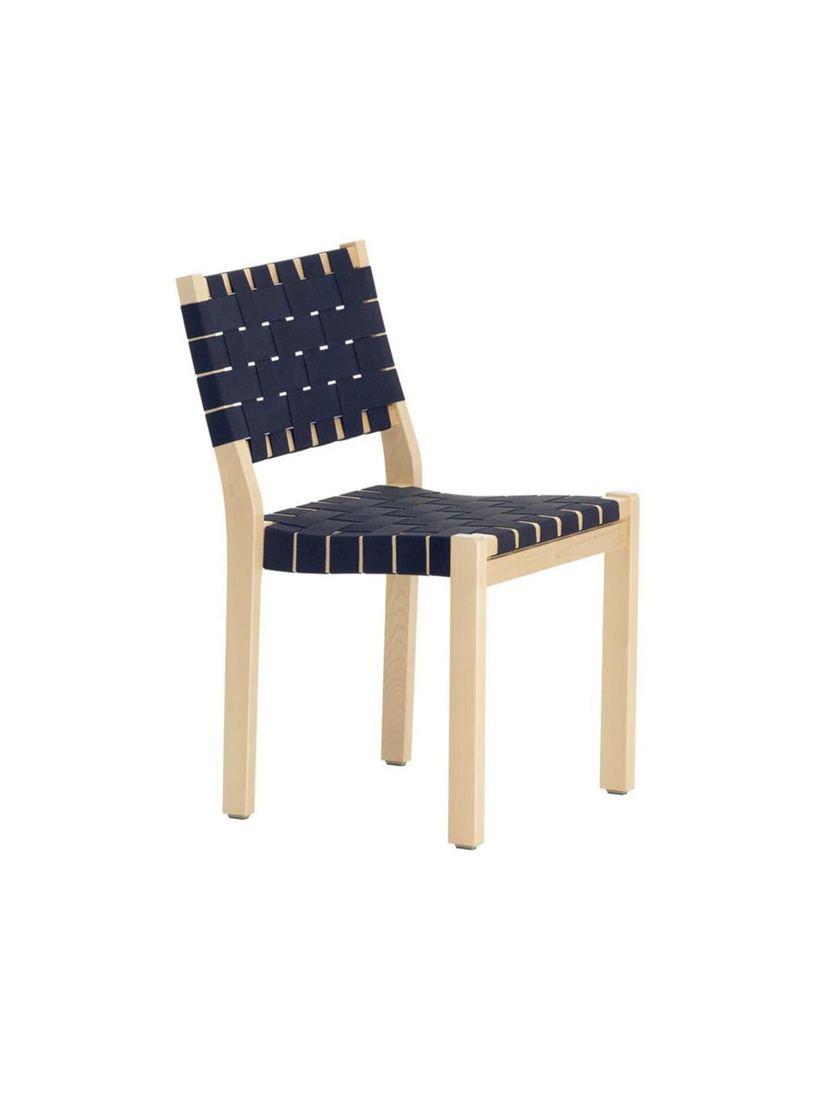 Tuoli 611 koivu/musta-sininen – Artek