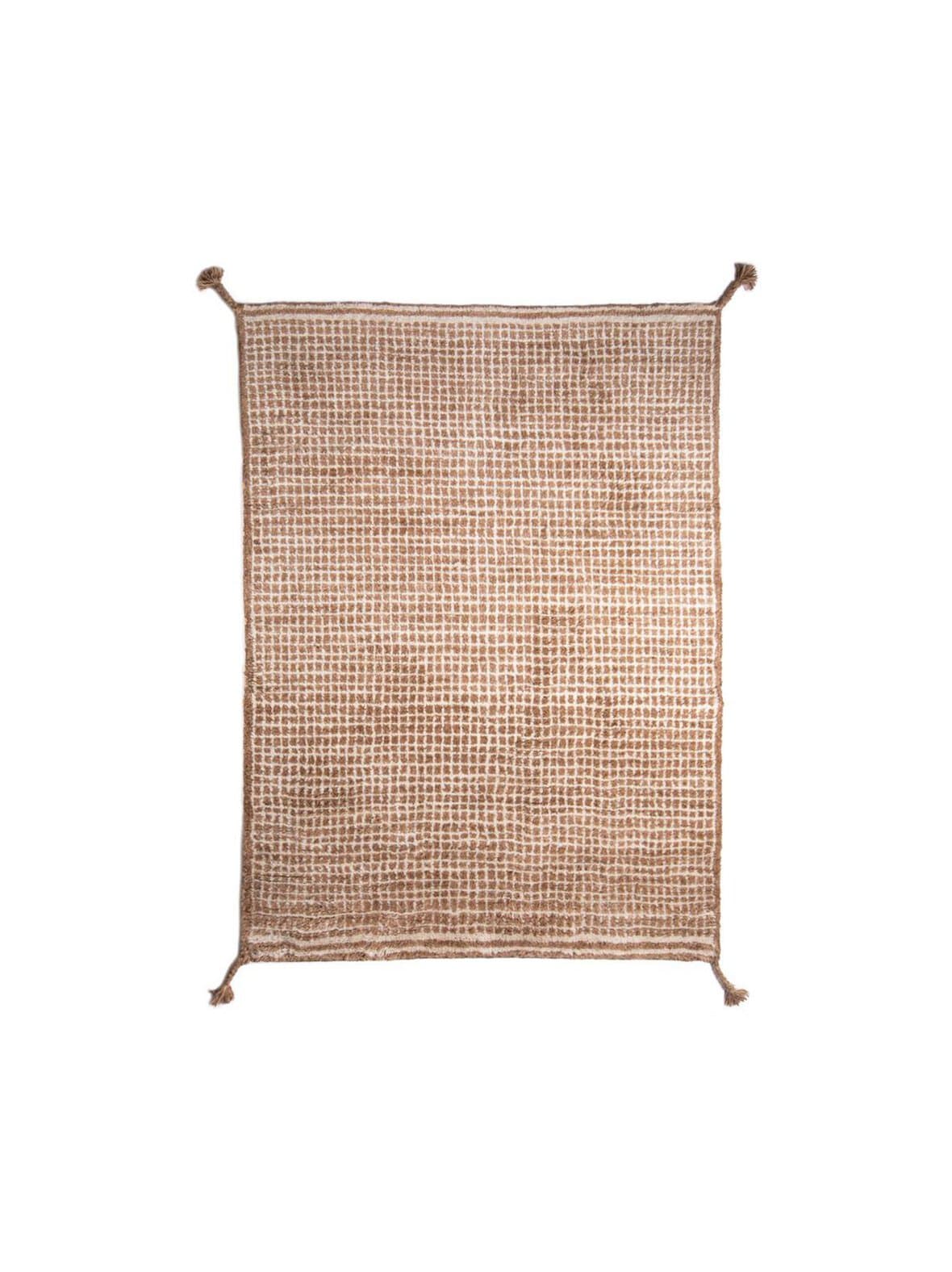 Grid-matto valkoinen/kameli 250 x 350 cm – Woodnotes