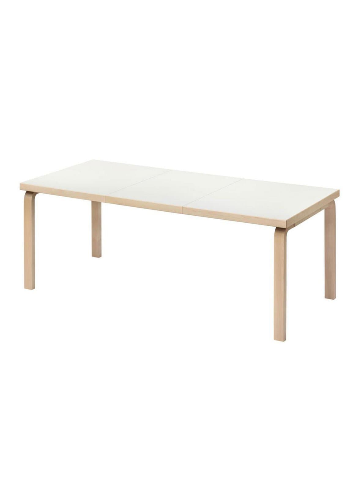 Pöytä 97 koivu/valkoinen laminaatti 85 x 135-190 cm – Artek