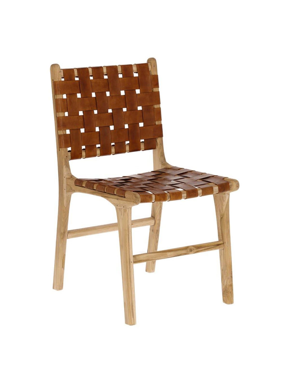 Calixta-tuoli ruskea nahka – Kave Home