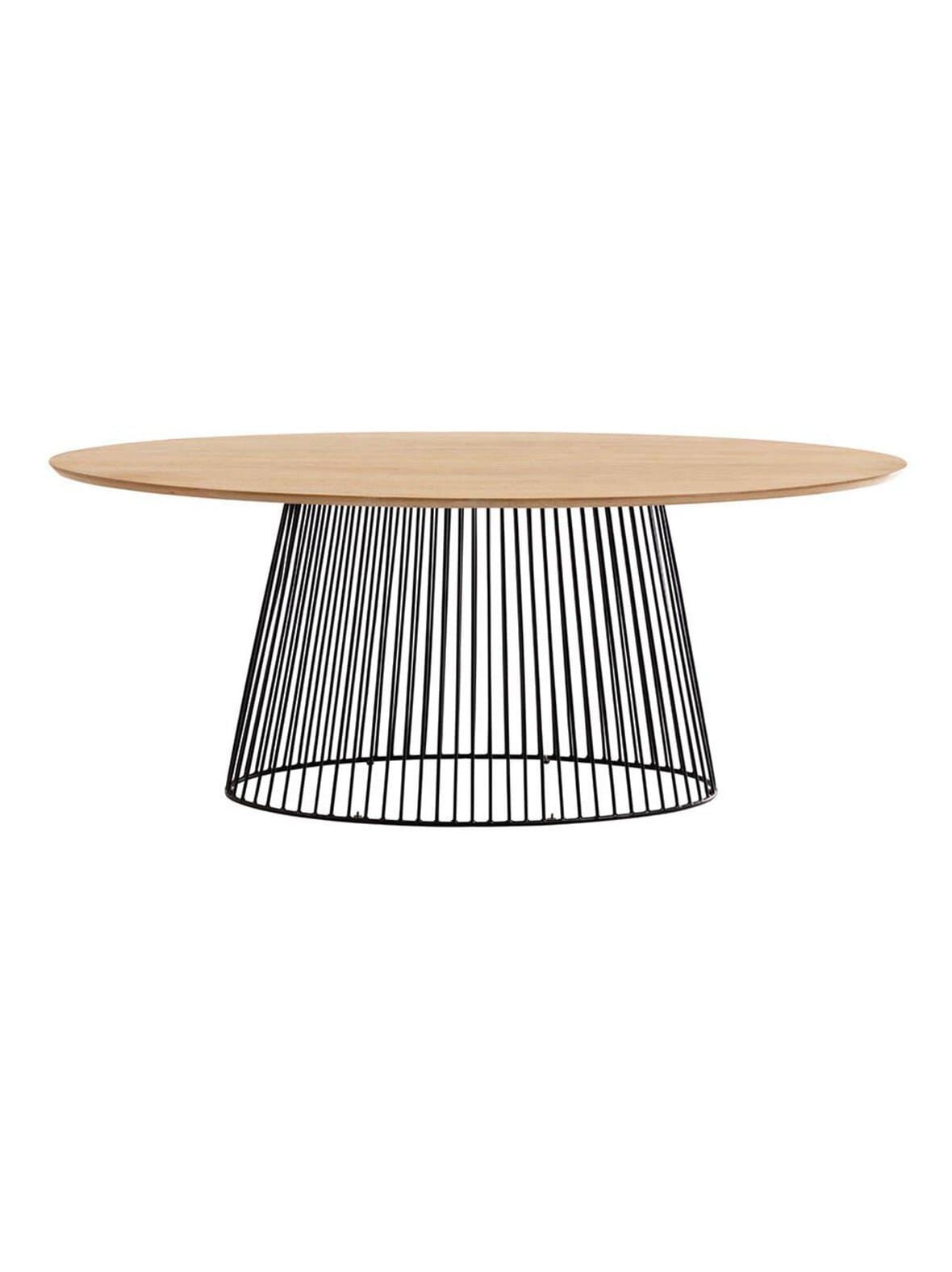 Leska-pöytä mangopuu / musta metalli 200 x 110 cm – Kave Home