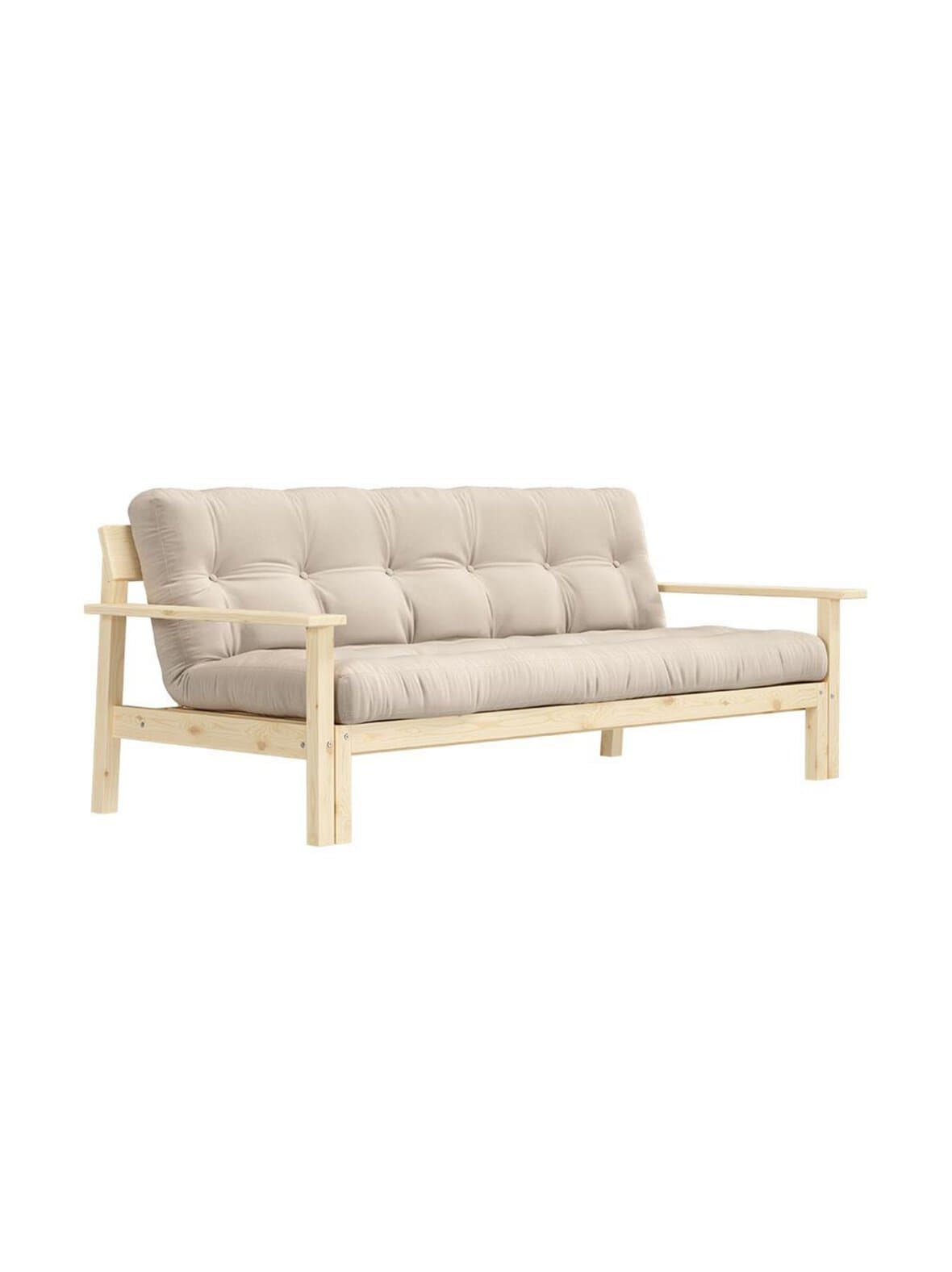 Unwind-futonsohva beige/mänty l 218 cm – Karup
