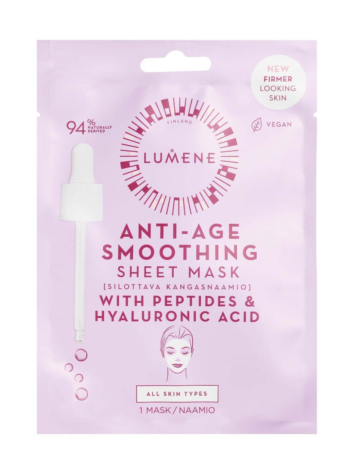 Smoothing sheet mask -kangaskasvonaamio – Lumene