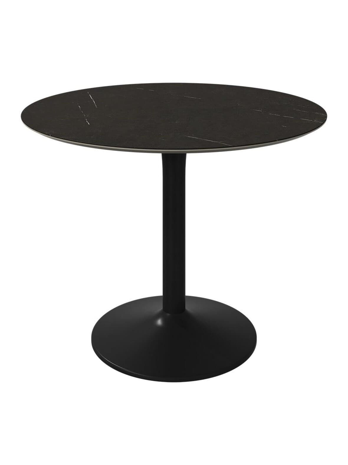 New york -ruokapöytä tumma marmorikeramiikka / musta ⌀ 99 cm – BoConcept