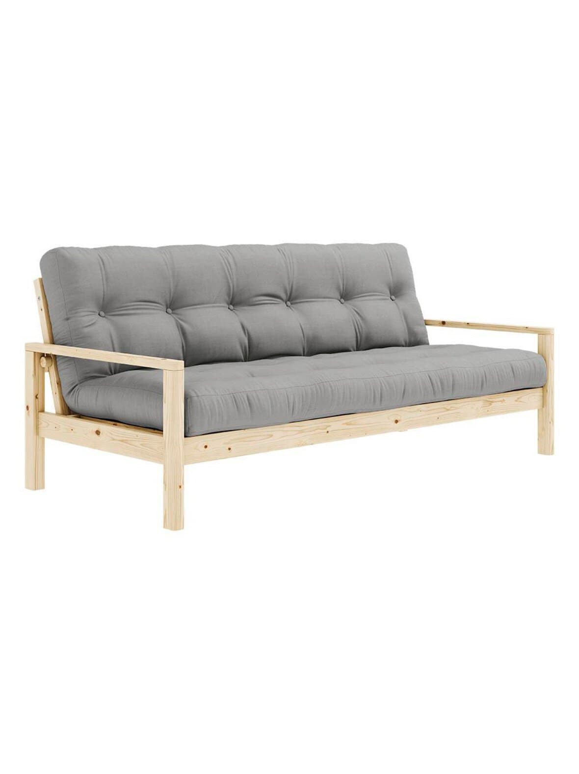 Knob-futonsohva grey/mänty l 205 cm – Karup