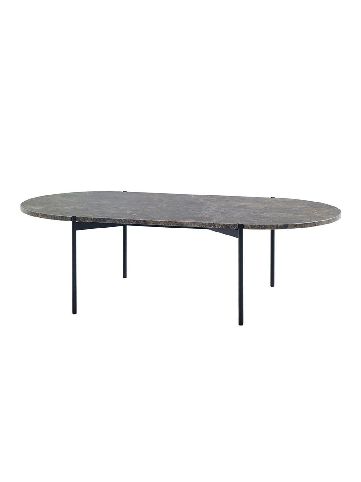 Plateau-sohvapöytä ruskea marmori 120 x 60 cm – Adea