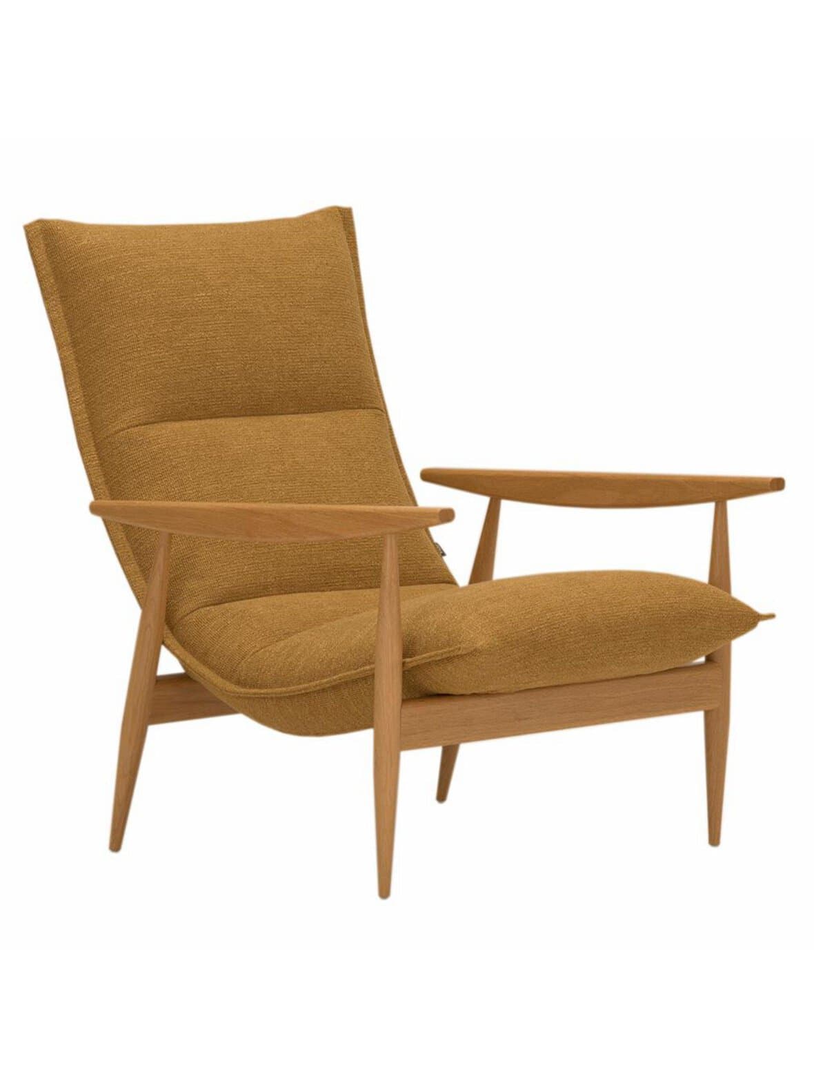 Tao-nojatuoli verso-kangas 006 keltainen / tammi – Adea