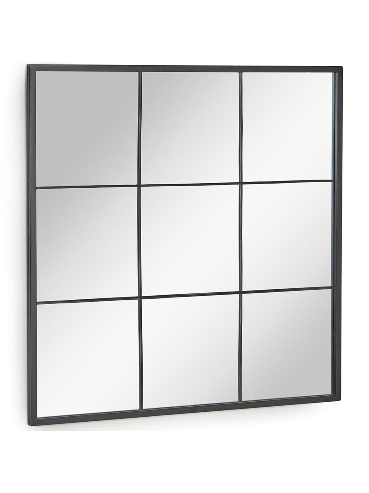 Ulrica-seinäpeili musta metalli 80 x 80 cm – Kave Home