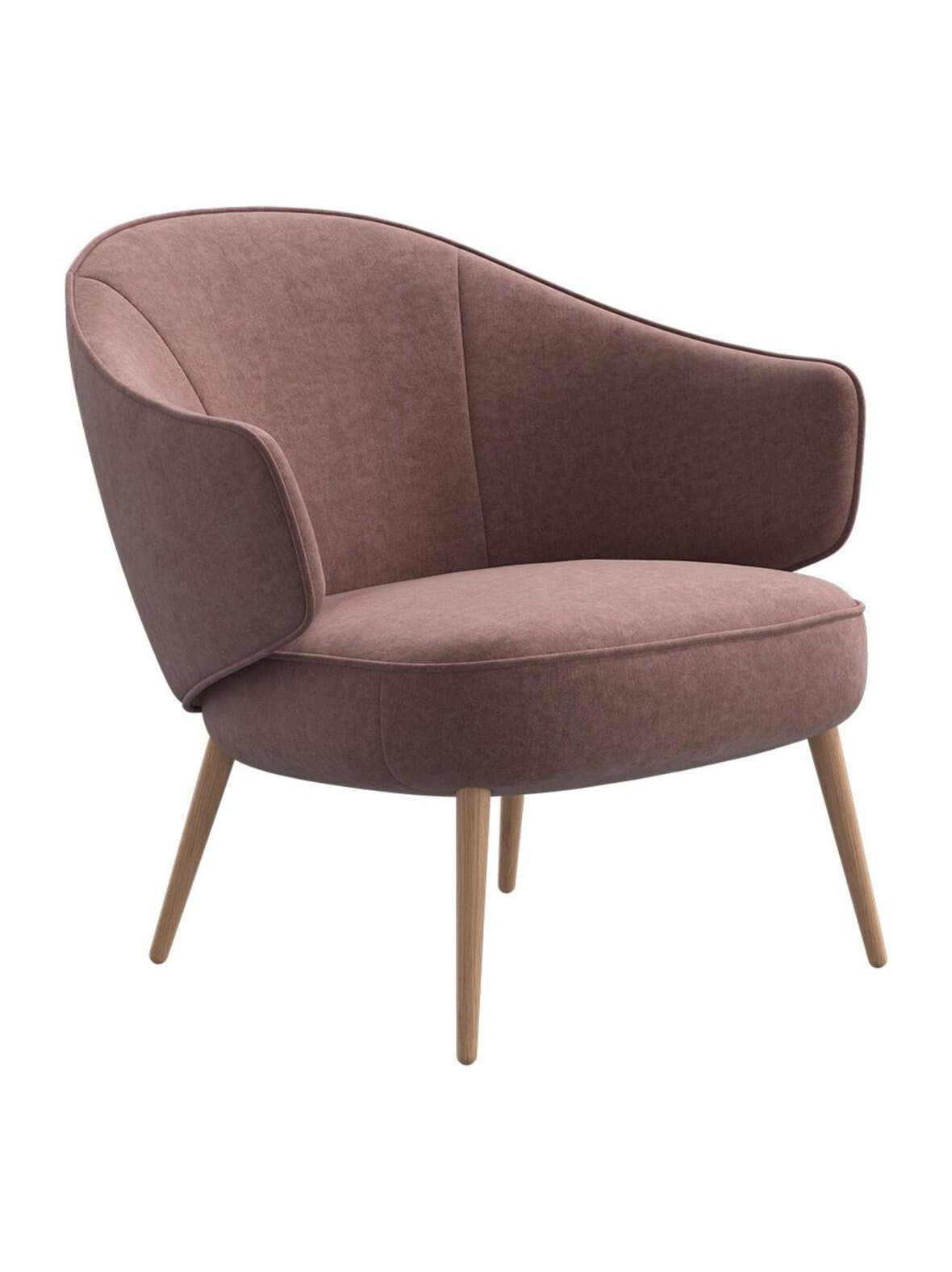 Charlotte-nojatuoli ravello-kangas 3224 murrettu roosa / tammi – BoConcept