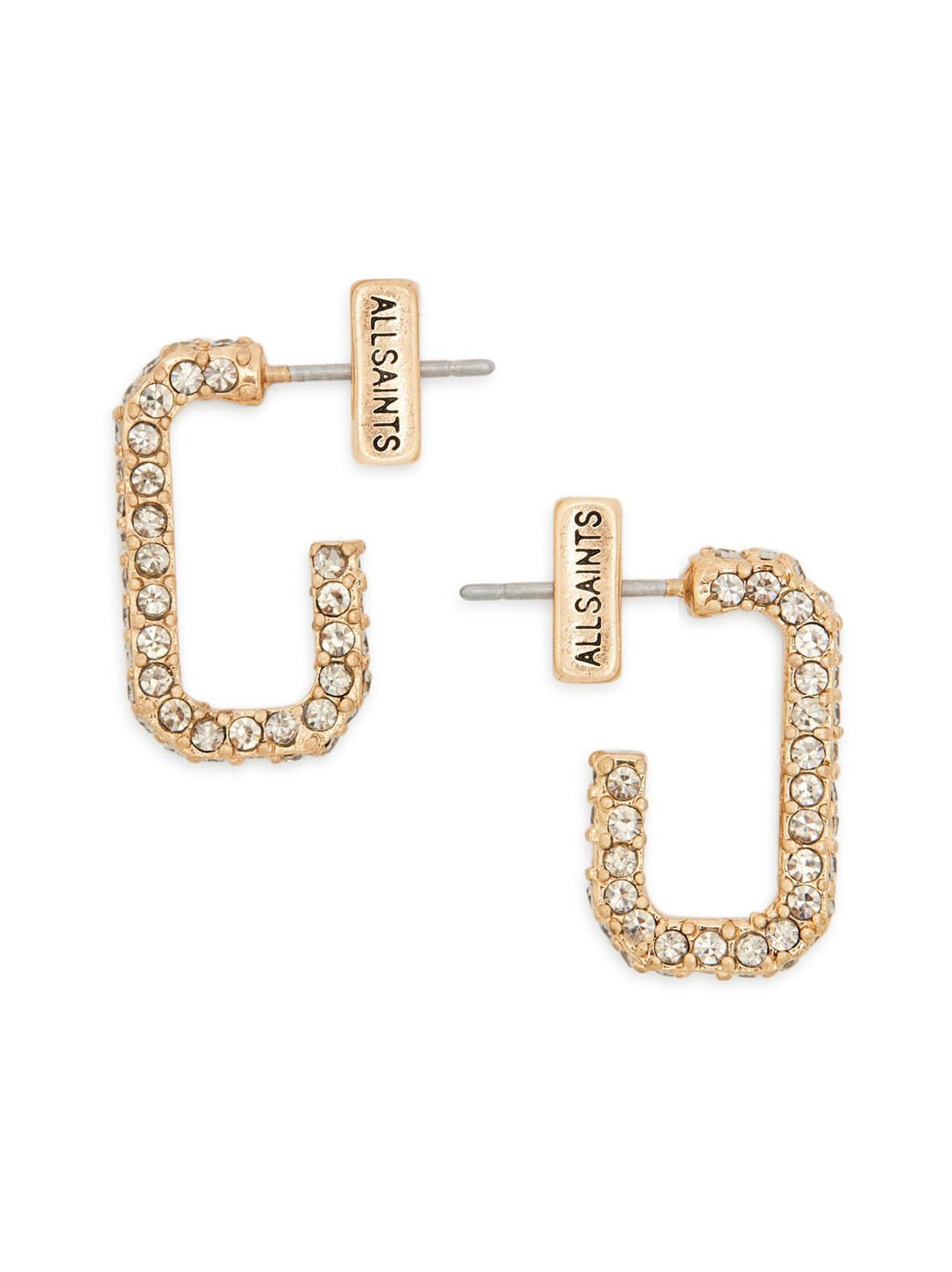 As pave hex rectangle huggie -korvakorut – Allsaints