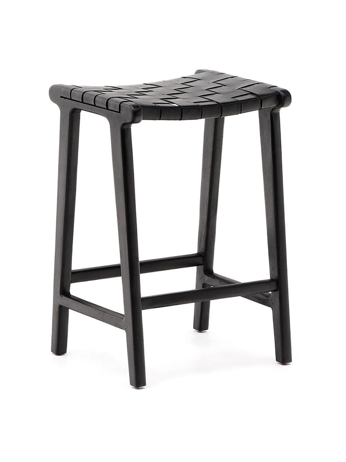 Calixta-baarijakkara musta nahka k 67 cm – Kave Home
