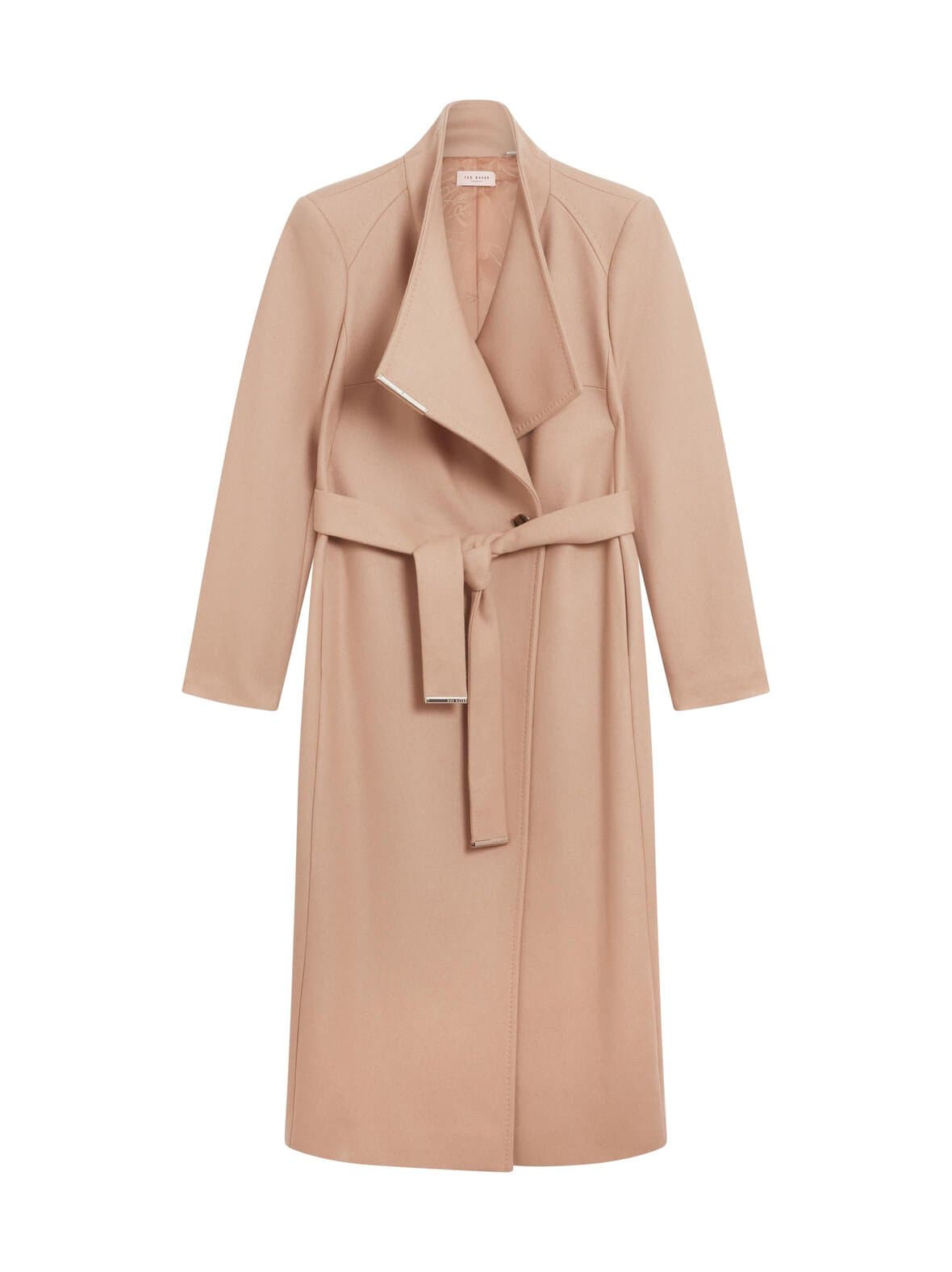 Rosell belted wrap -pitkä villakangastakki – Ted Baker