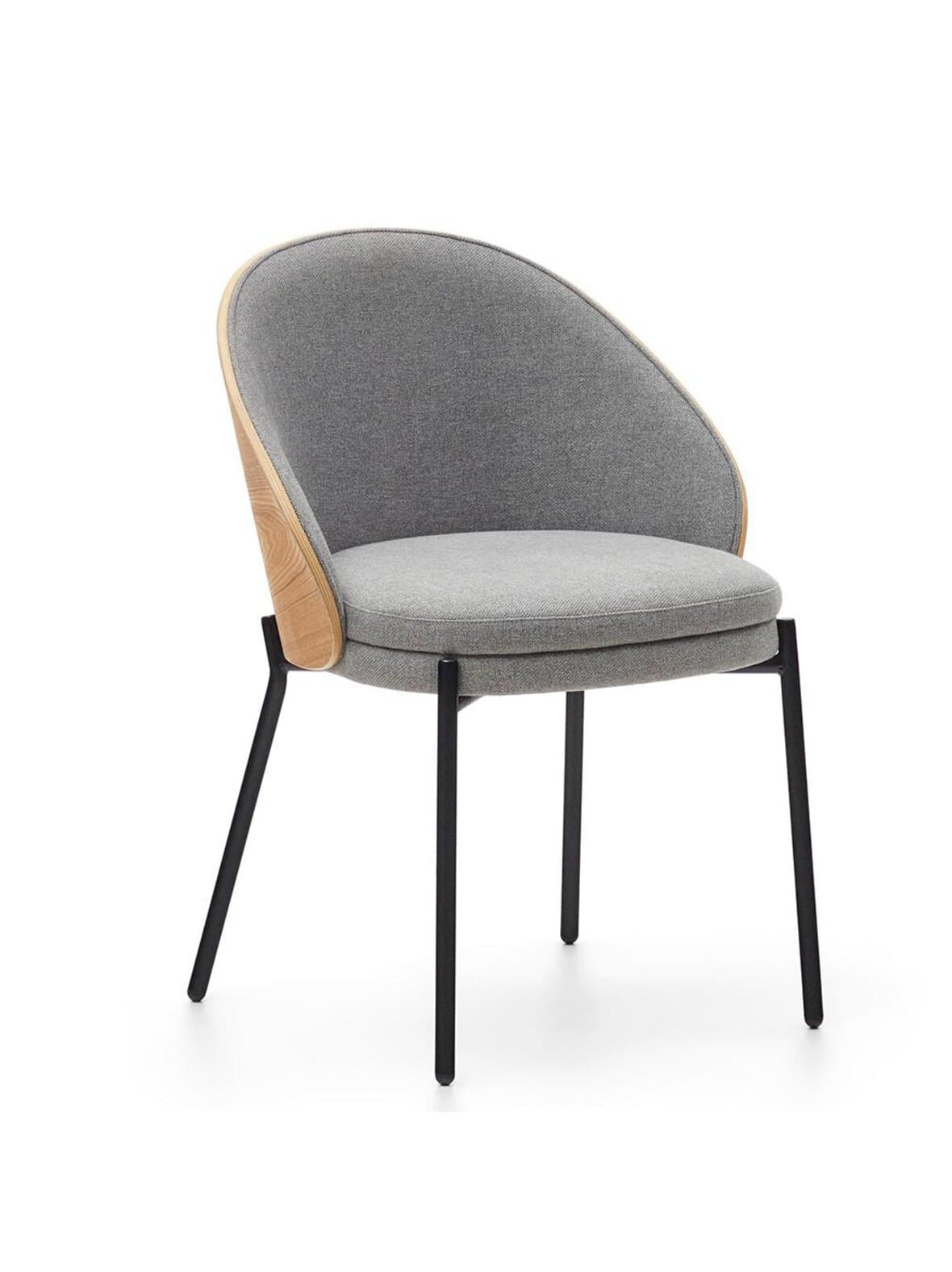 Eamy-tuoli vaaleanharmaa / saarni – Kave Home