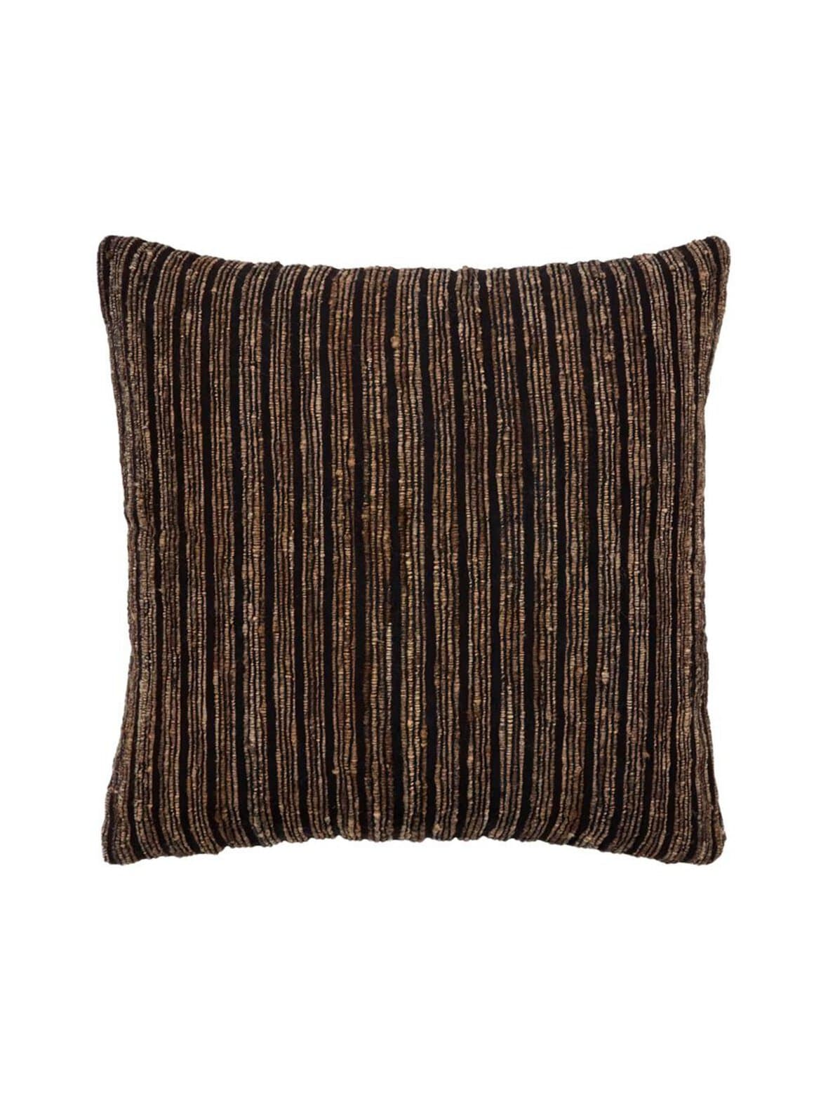 Anir-tyynynpäällinen musta / ruskea 45 x 45 cm – Kave Home