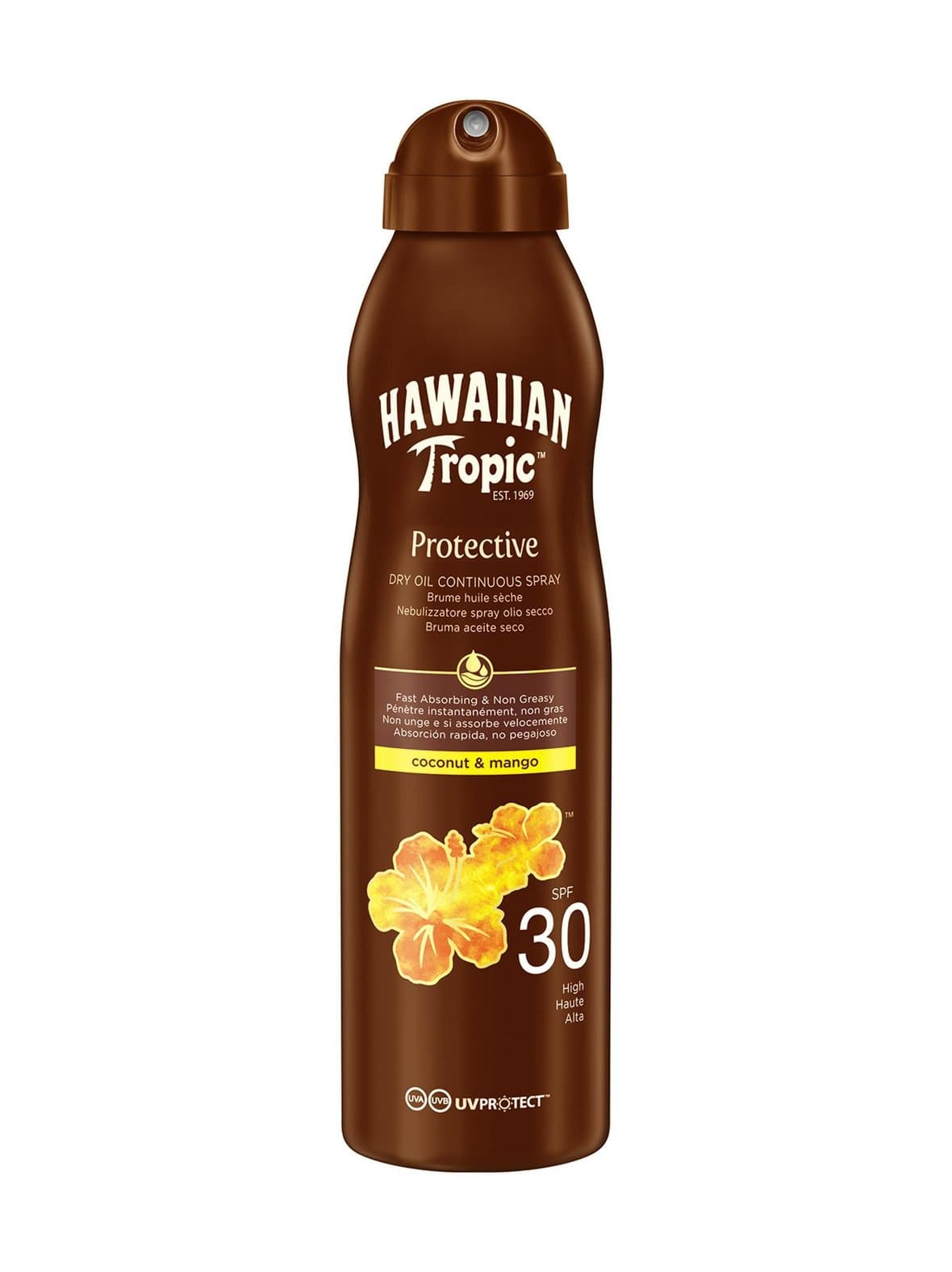 Hawaiian dry oil coco & mango c-spray spf 30 -aurinkosuojaöljy 180 ml – Hawaiian Tropic