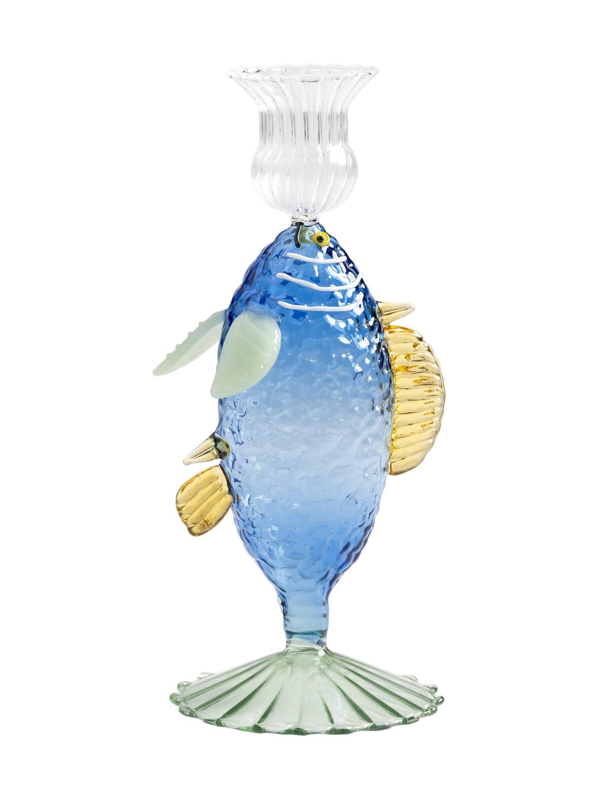 Fish blue -kynttilänjalka – &klevering