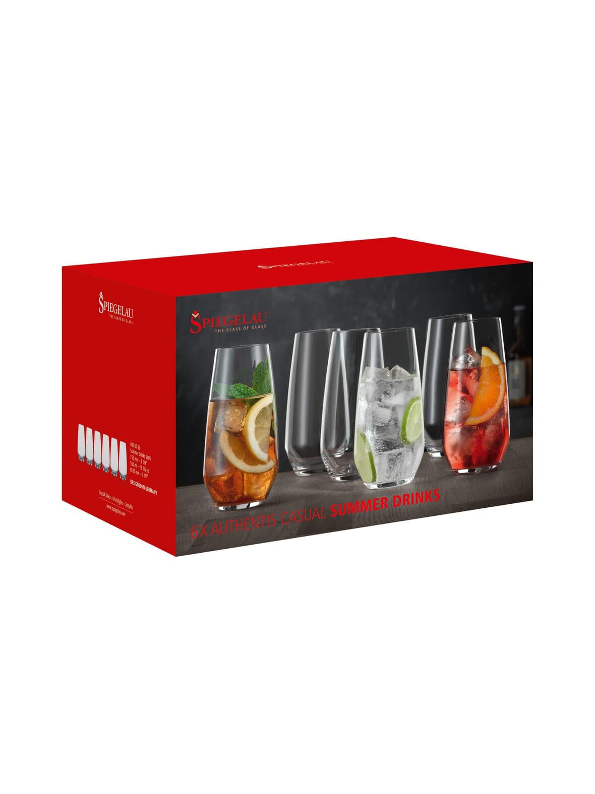 Authentis summer drinks universal glass -cocktaillasi 6 kpl – Spiegelau