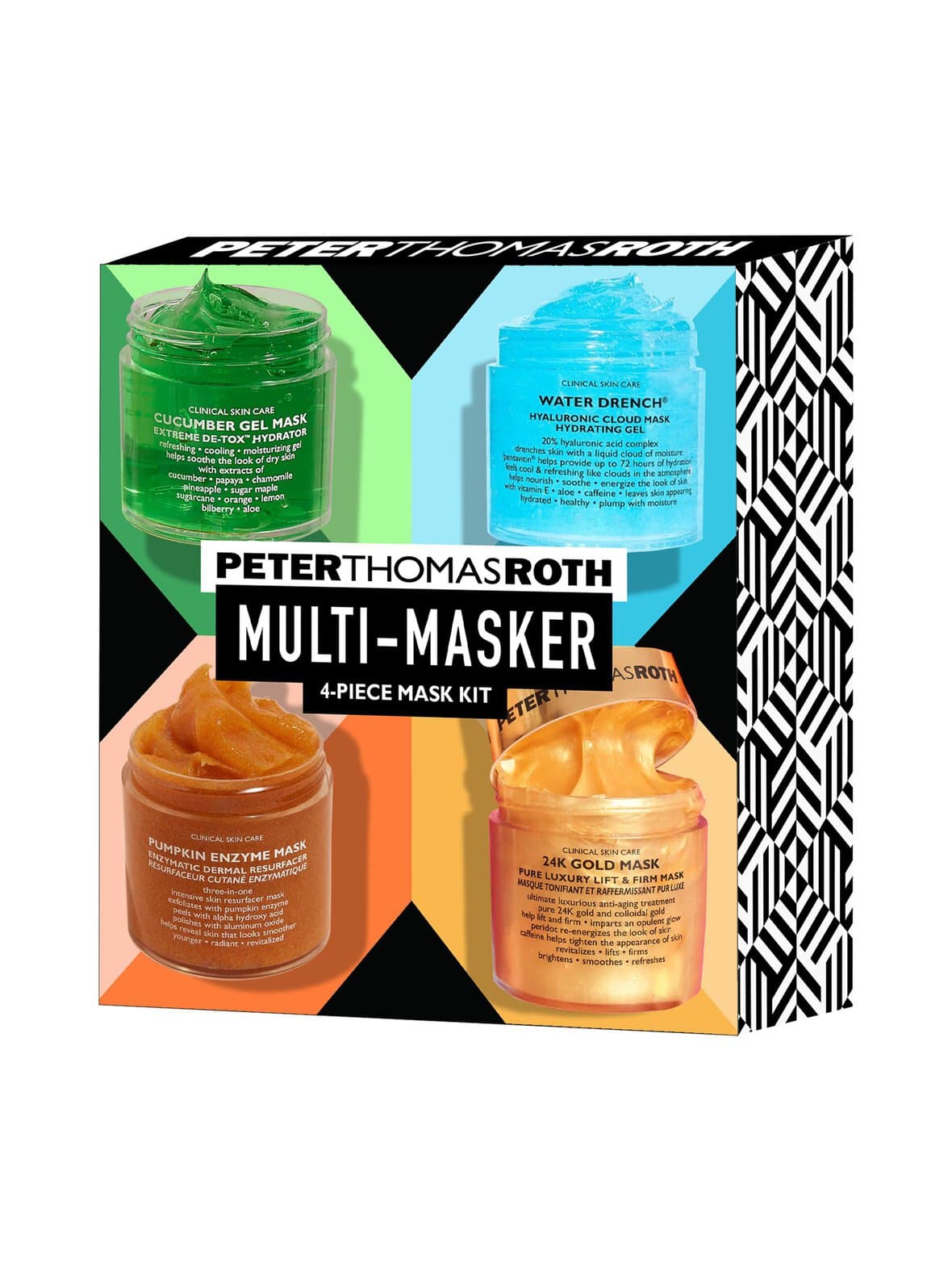 Multi-masker 4-piece mask kit -kasvonaamiosetti – Peter Thomas Roth