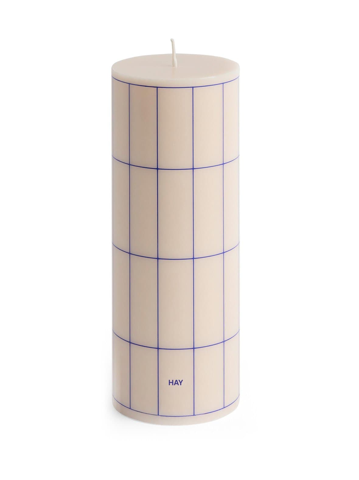 Column medium off white with blue grid -kynttilä – HAY
