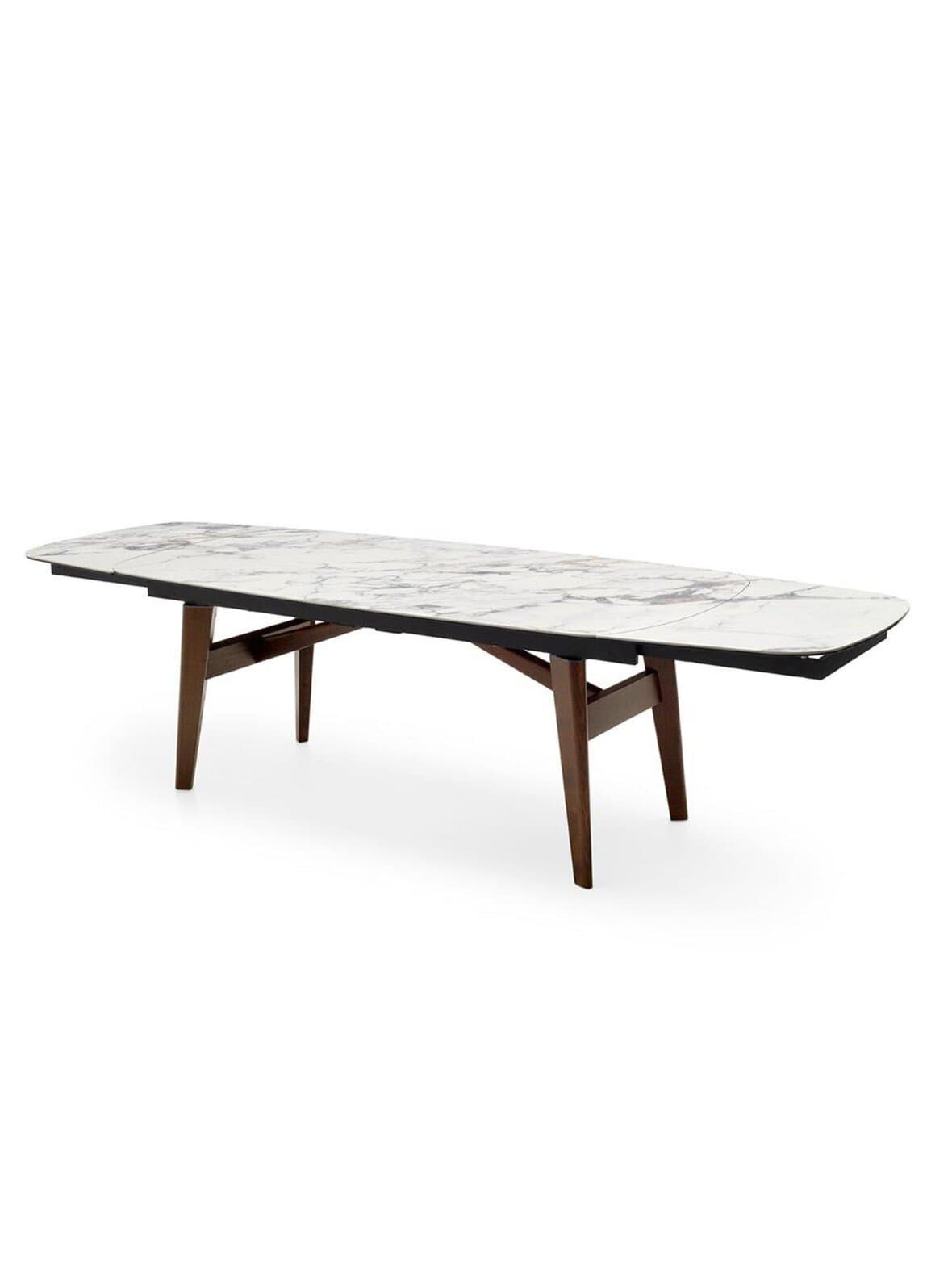 Abrey -jatkettava ruokapöytä valkoinen/smoke 100 x 250/300 cm – Calligaris