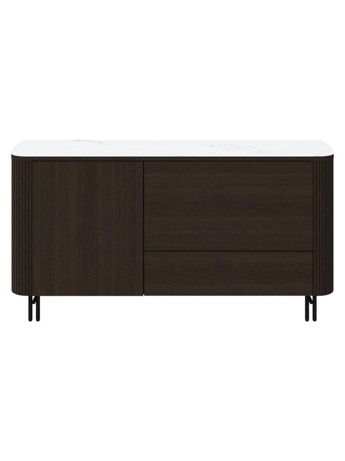 Santiago-senkki valkoinen keramiikka / tumma tammi l 150 cm – BoConcept