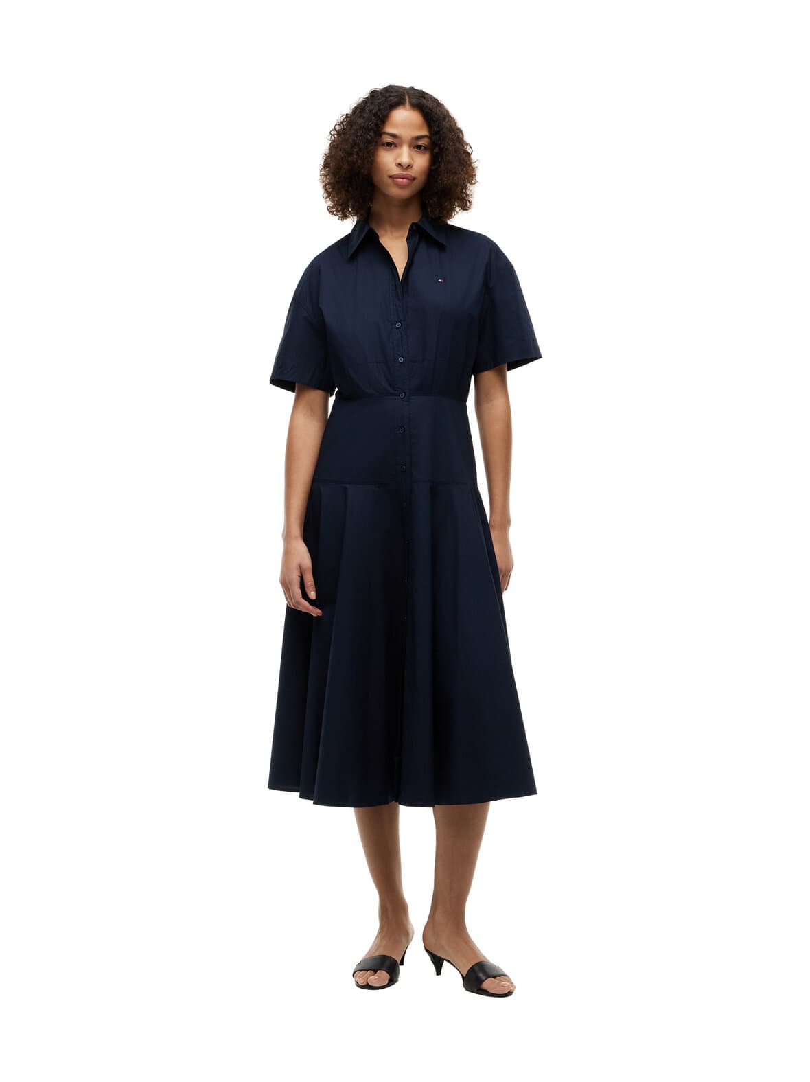 Poplin flare midi -mekko – Tommy Hilfiger