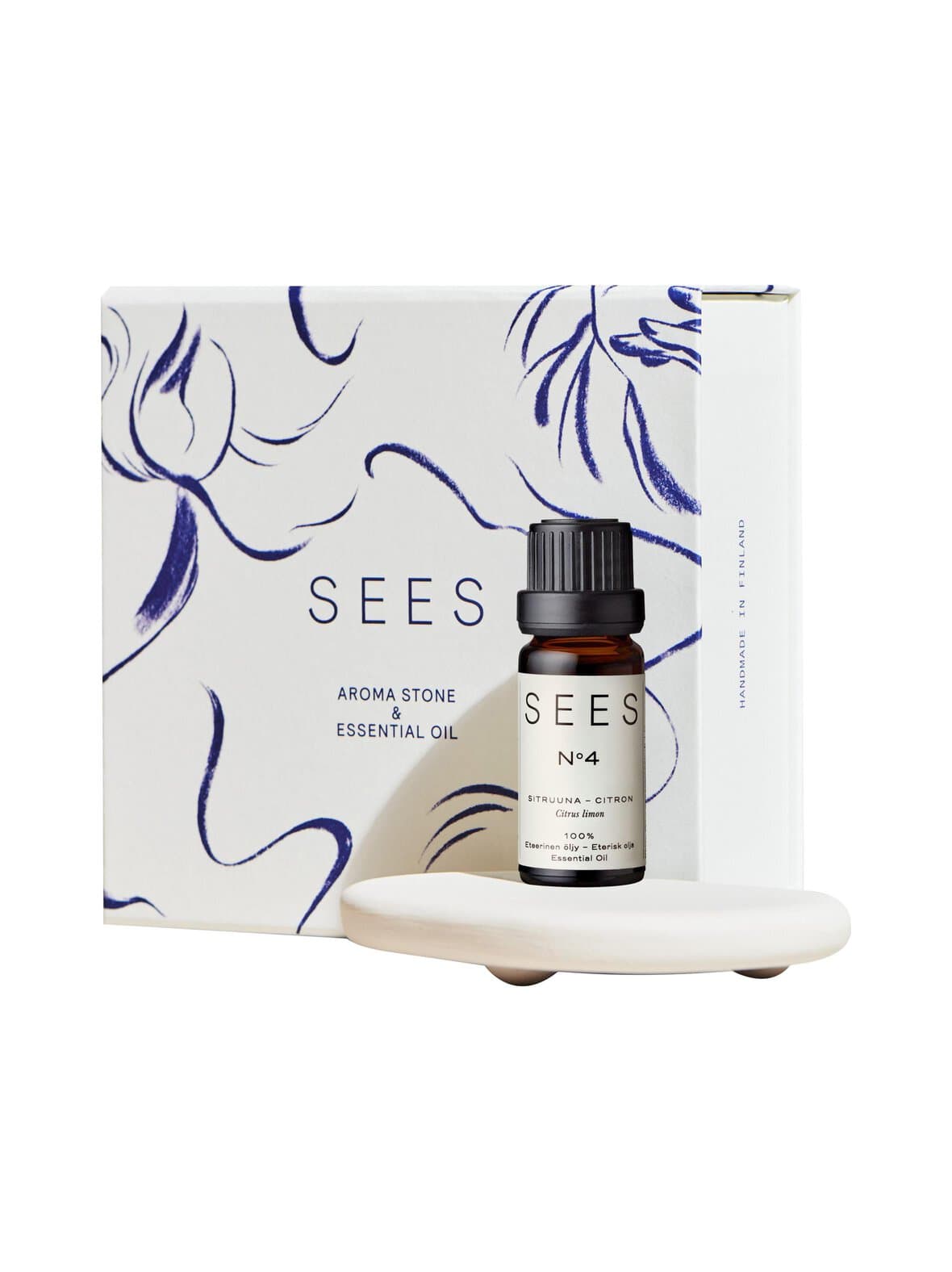 Aroma stone & lemon -tuoksukivi ja eteerinen öljy – SEES