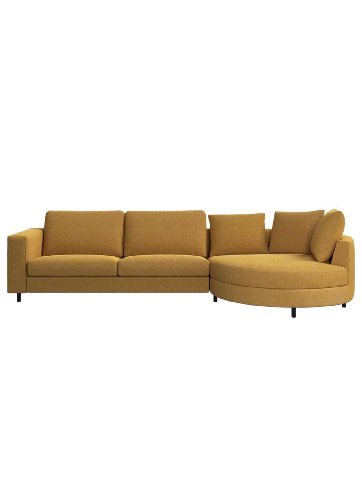 Indivi-divaanisohva tomelilla-kangas 3143 keltainen l 306 cm – BoConcept