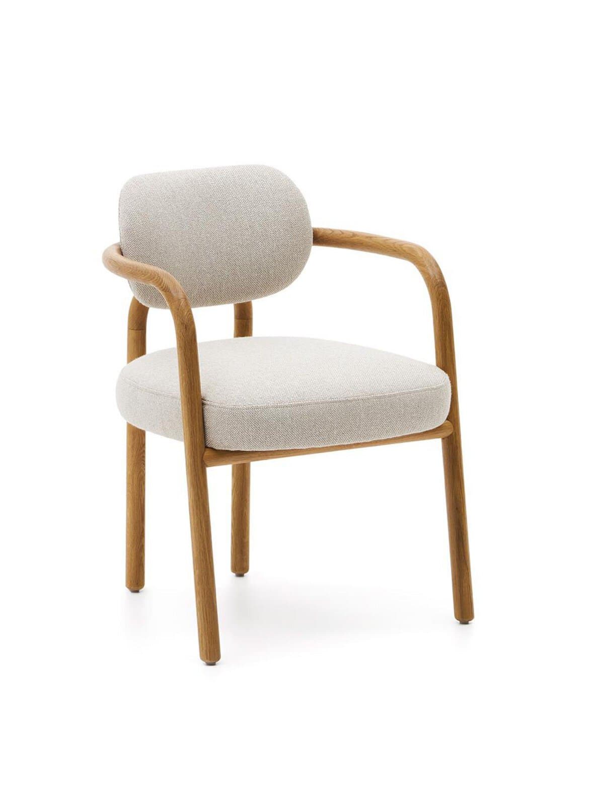 Melqui-tuoli beige/tammi – Kave Home