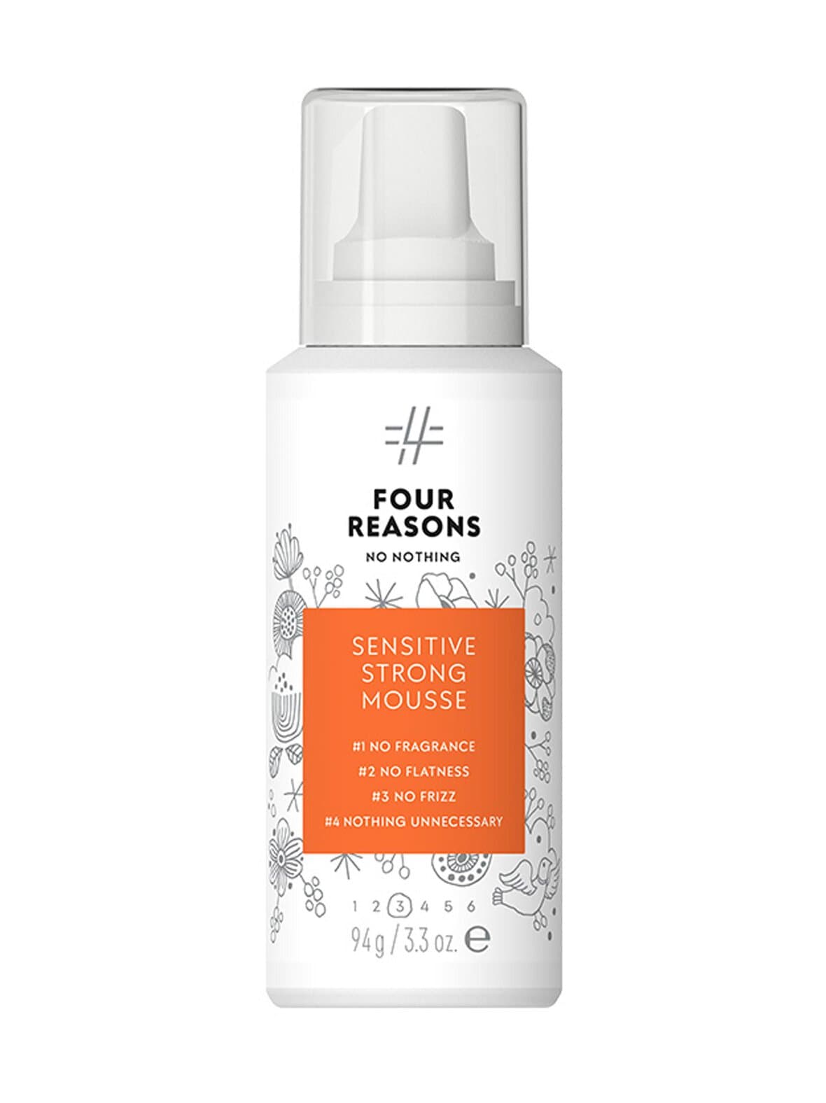 Sensitive strong mousse -muotovaahto,100 ml – Four Reasons