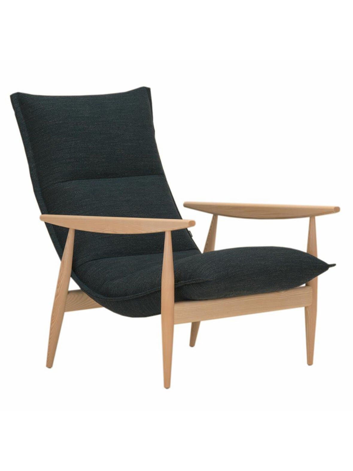 Tao-nojatuoli verso-kangas 048 tummansininen / valkolakattu saarni – Adea