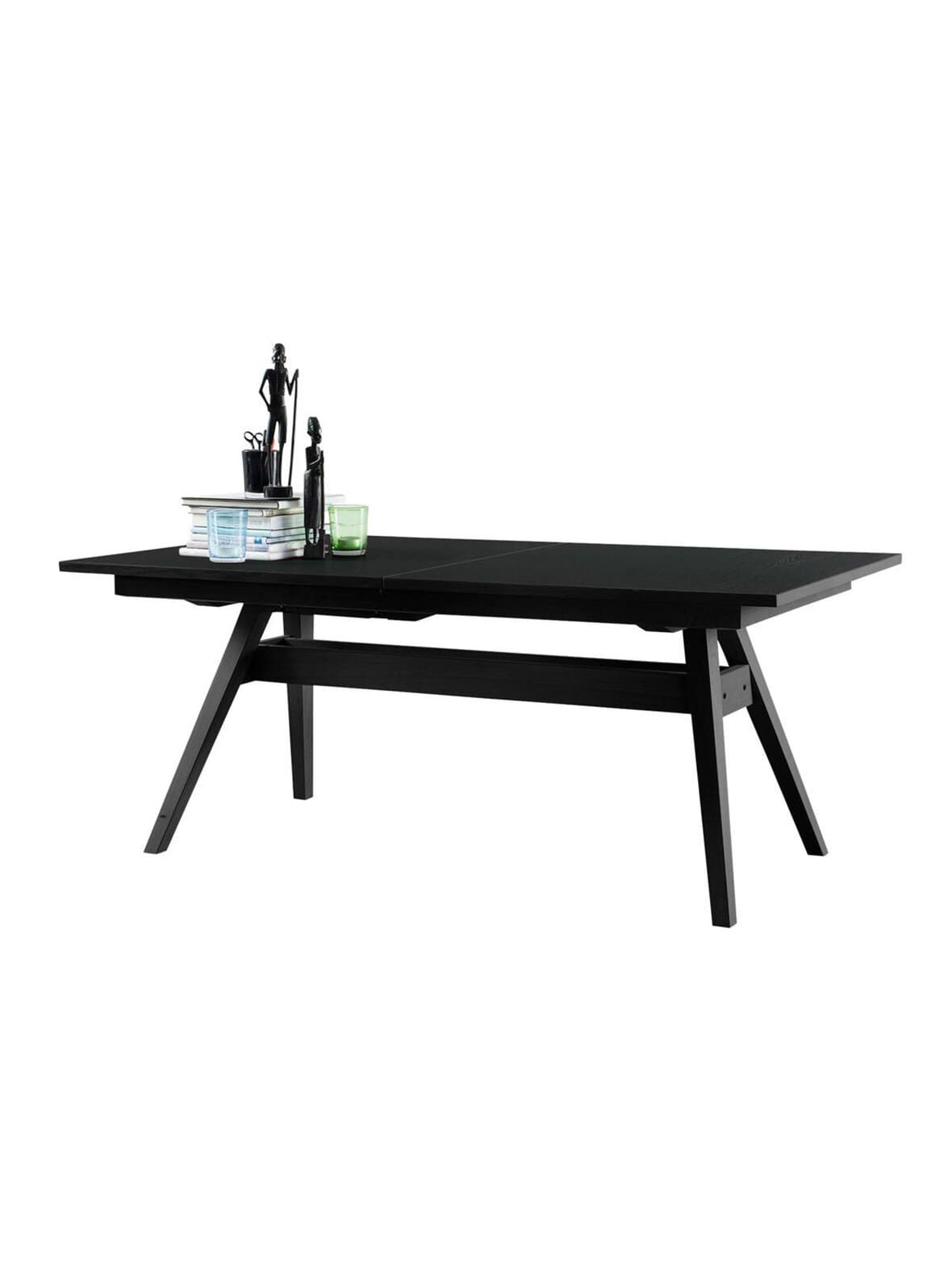 #11- jatkettava ruokapöytä musta 100 x 183/275 cm – Skovby Möbelfabrik