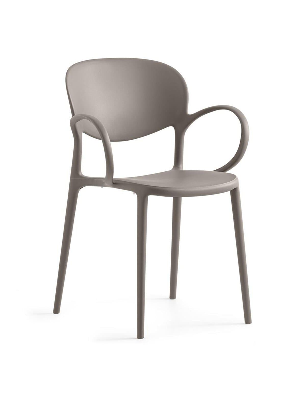 Abby-tuoli käsinojilla taupe – Calligaris