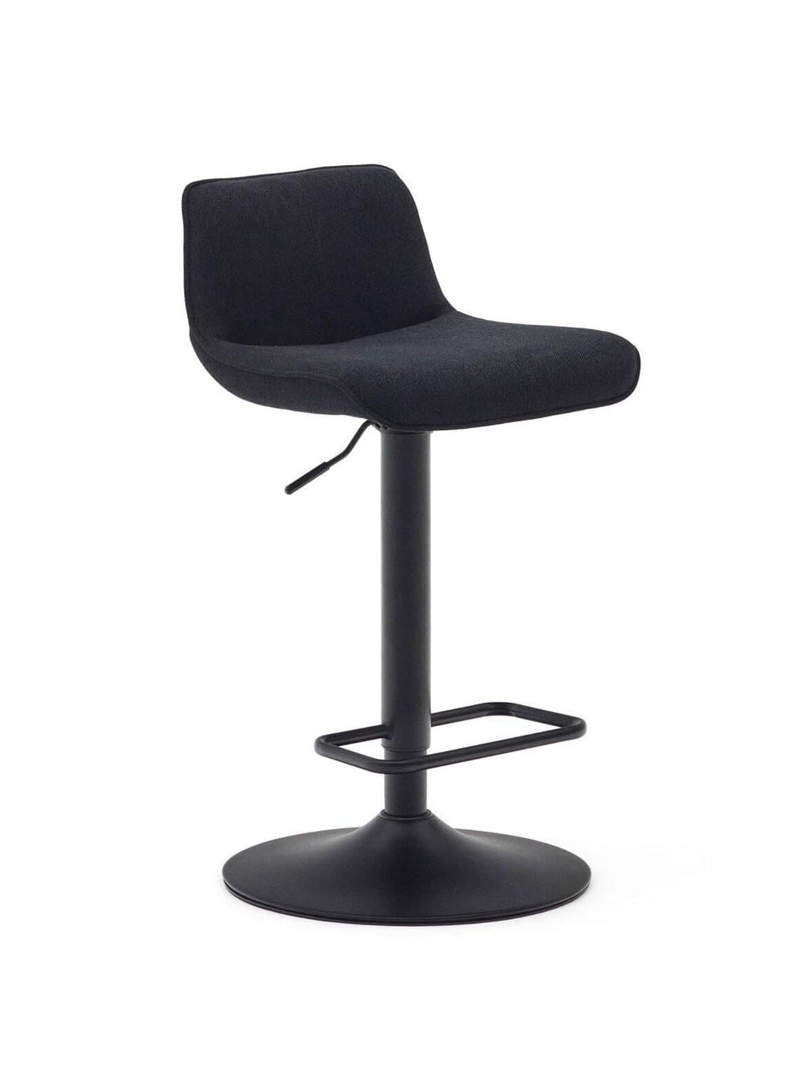 Zenda-baarituoli musta/musta 81-102 cm – Kave Home