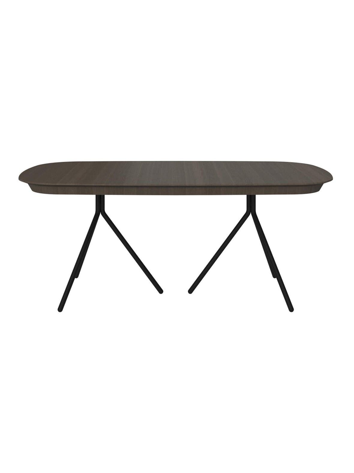 Ottawa -jatkettava ruokapöytä tumma tammi / mattamusta 100 x 185/250 cm – BoConcept