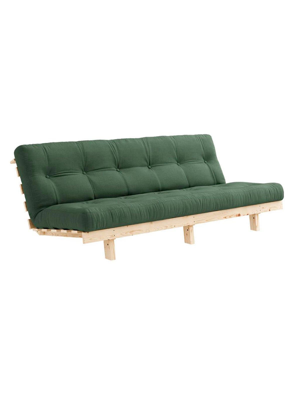 Lean-futonsohva olive green / mänty l 190 cm – Karup
