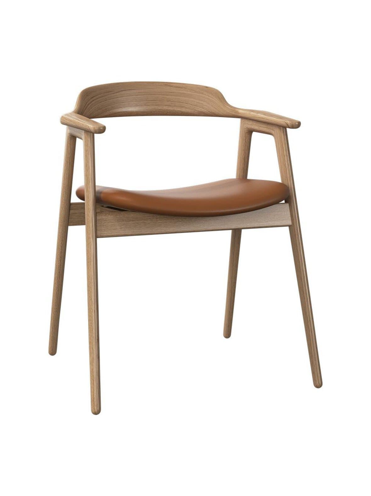 Seoul-tuoli nordic grain -nahka 5134 caramel / tammi – BoConcept