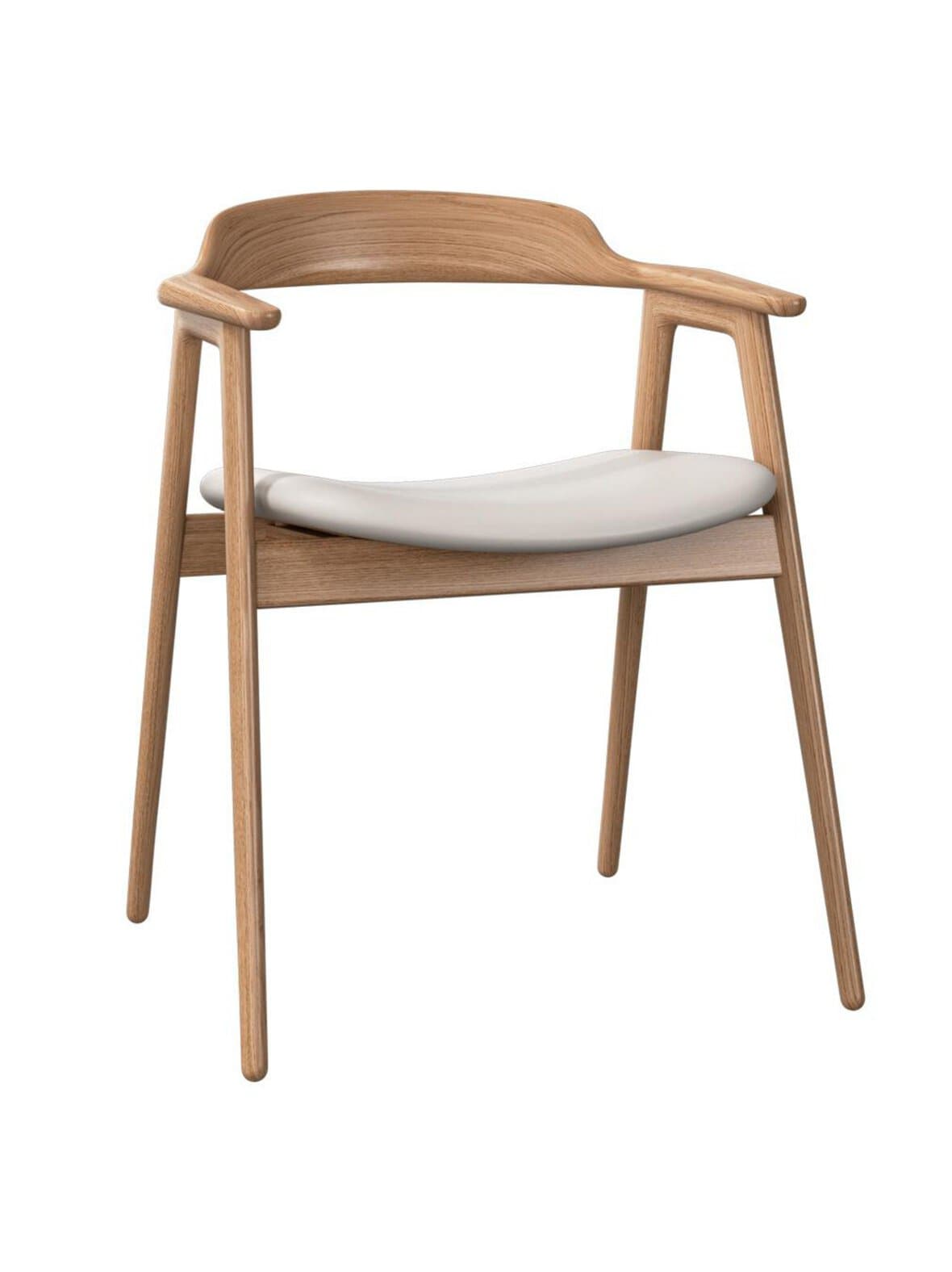 Seoul-tuoli nordic grain -nahka 5136 vanilja / tammi – BoConcept
