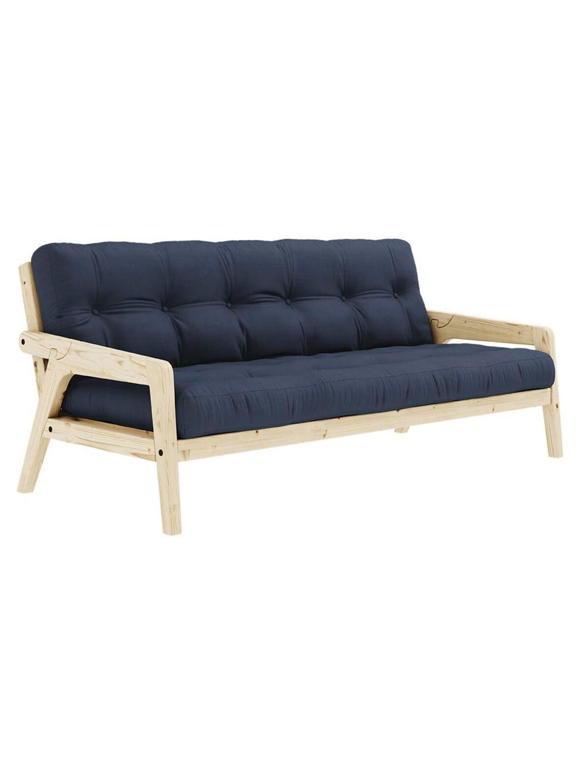 Grab-futonsohva navy/mänty l 200 cm – Karup