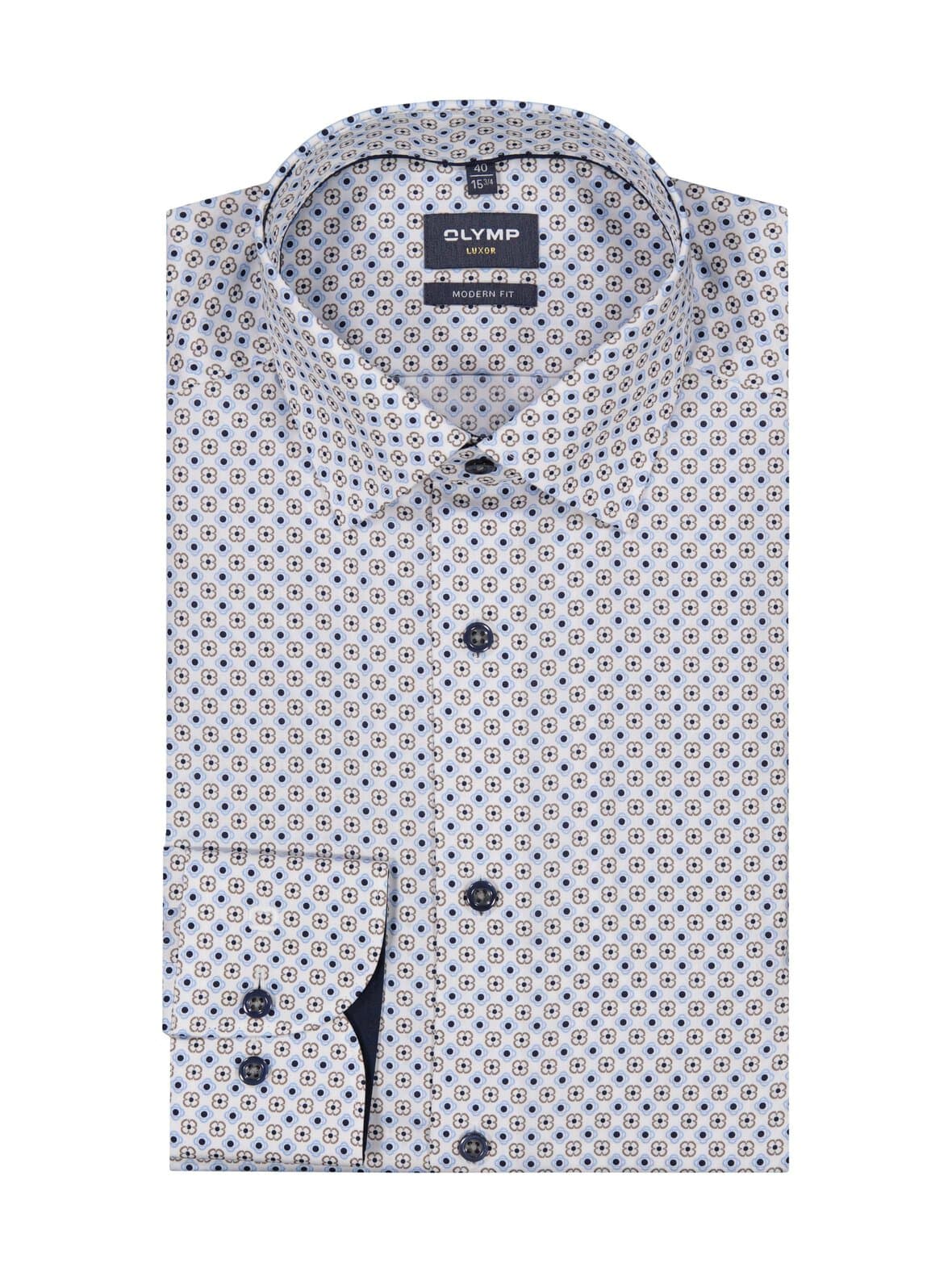 Modern fit allover print -kauluspaita – OLYMP