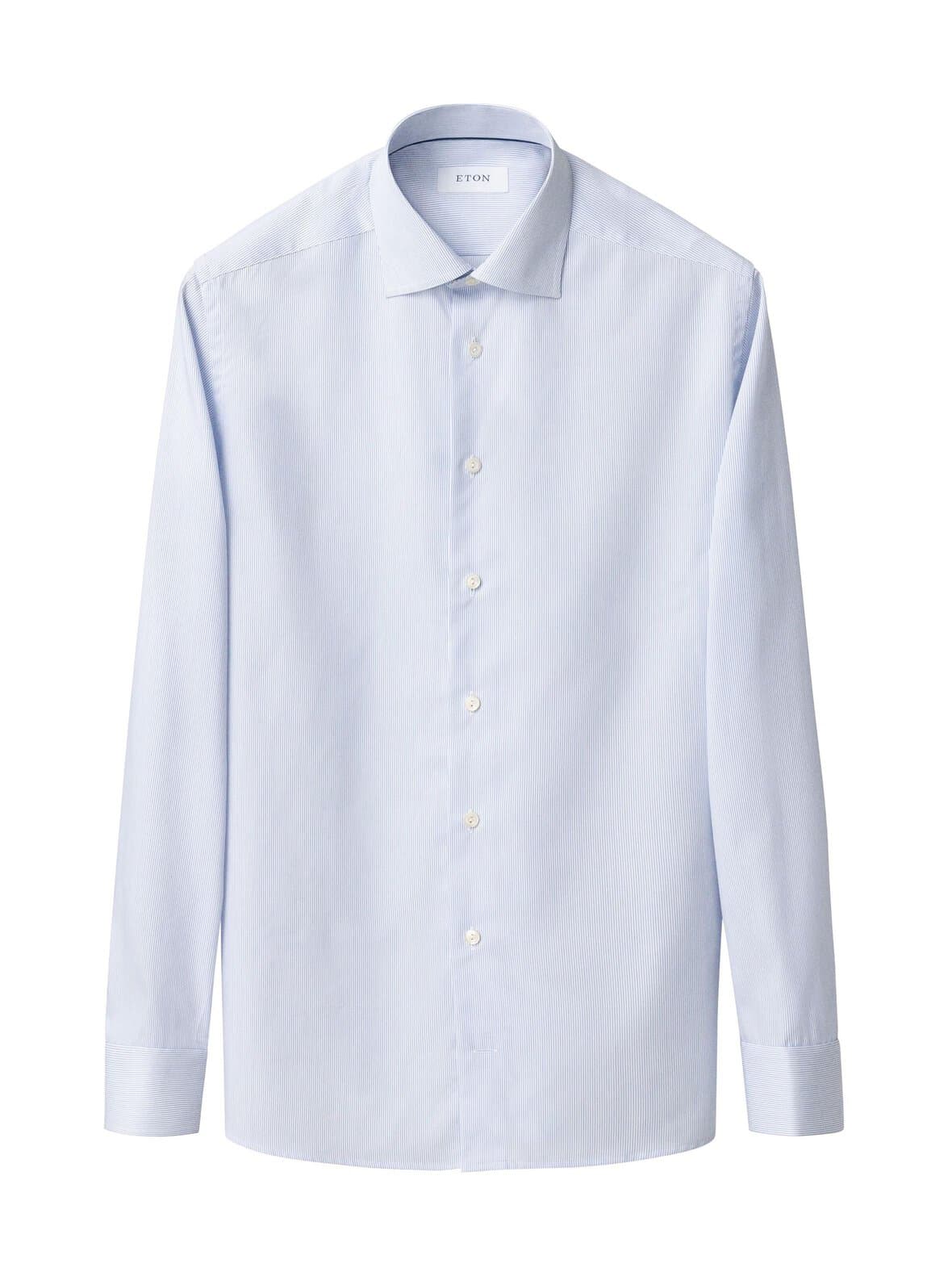 Slim fit stripe cut away collar -kauluspaita – Eton