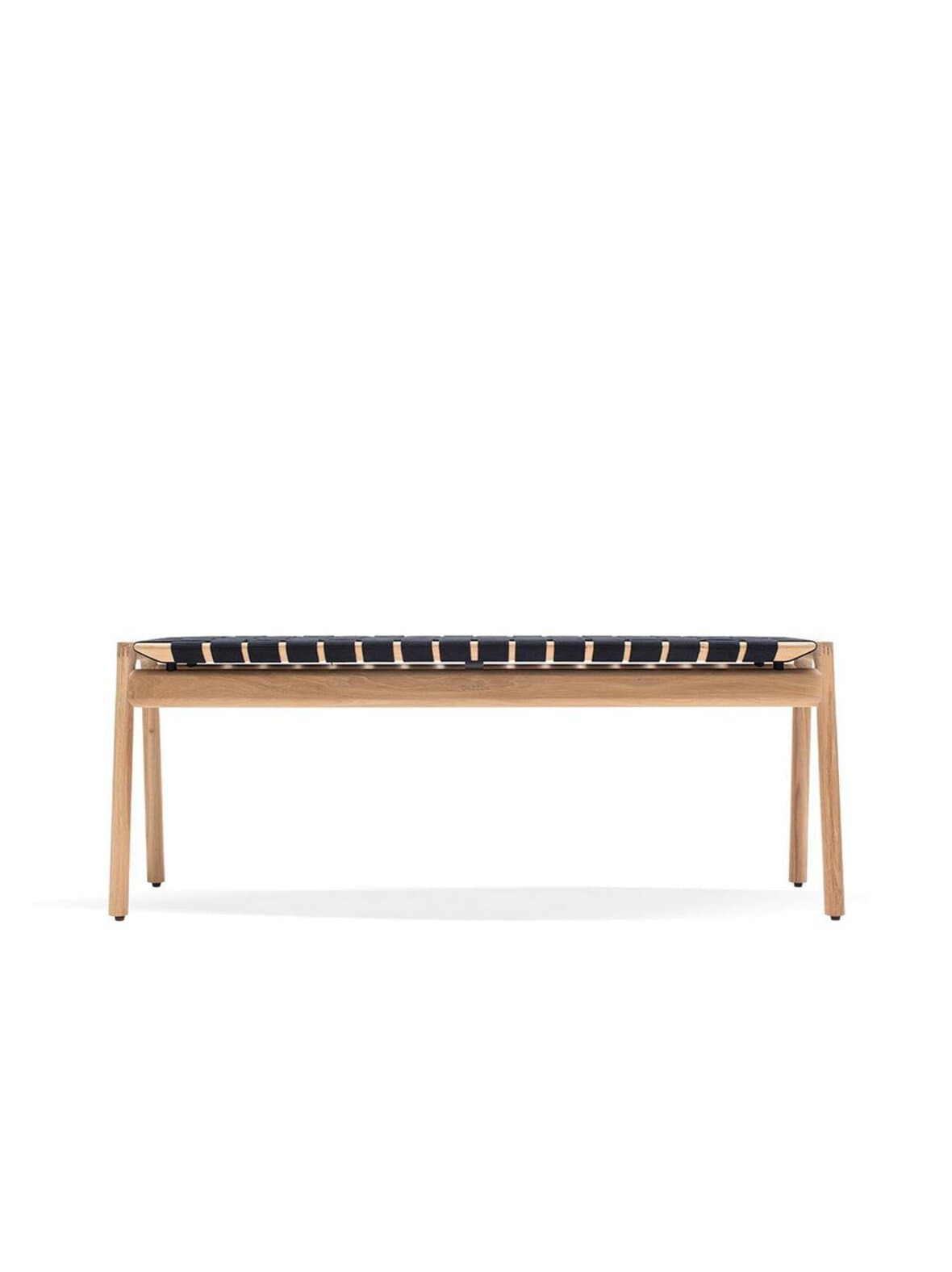 Klupa-penkki valkoöljytty tammi/musta l 120 cm – Gazzda